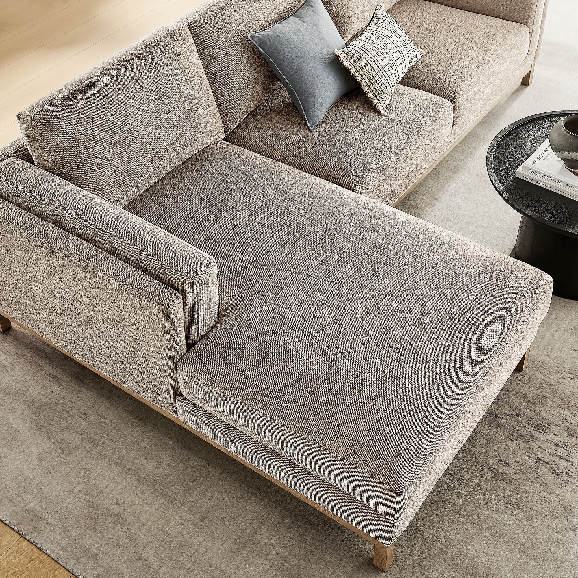 Roscoe Left-Facing Fabric Sectional Sofa with Chaise by Modway - Best Buy Furniture