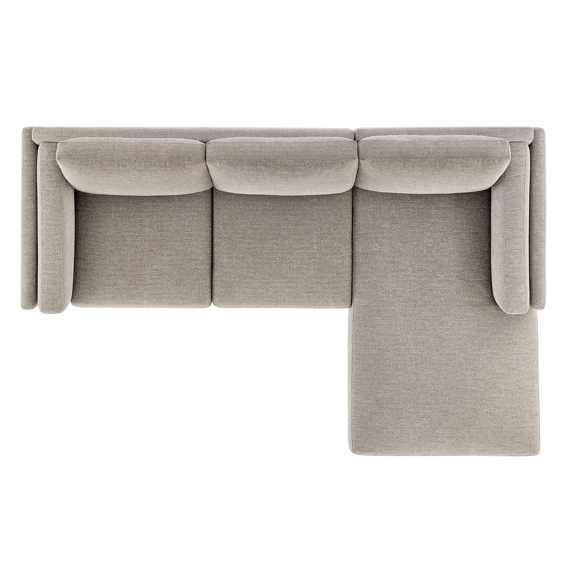 Roscoe Right-Facing Fabric Sectional Sofa with Chaise by Modway - Best Buy Furniture