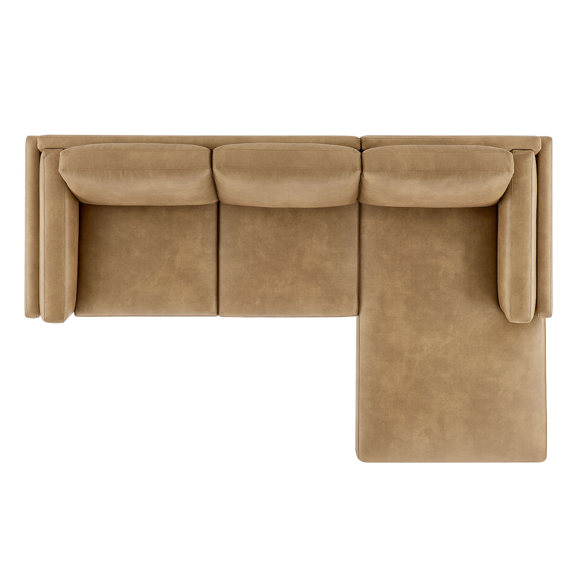 Roscoe Right-Facing Vegan Leather Sectional Sofa with Chaise by Modway - Best Buy Furniture