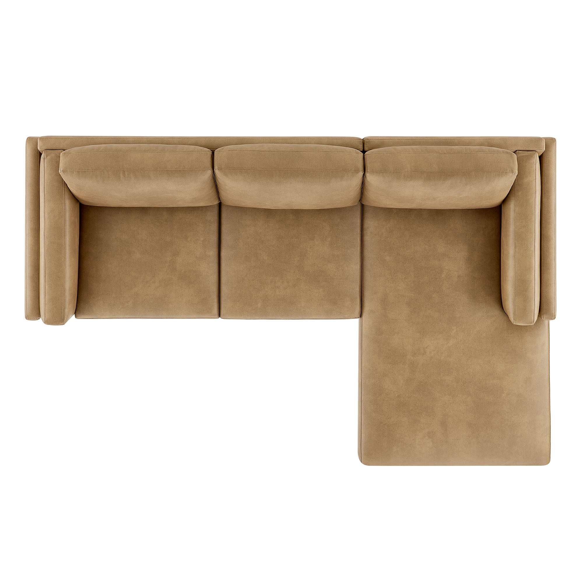 Roscoe Right-Facing Vegan Leather Sectional Sofa with Chaise by Modway - Best Buy Furniture