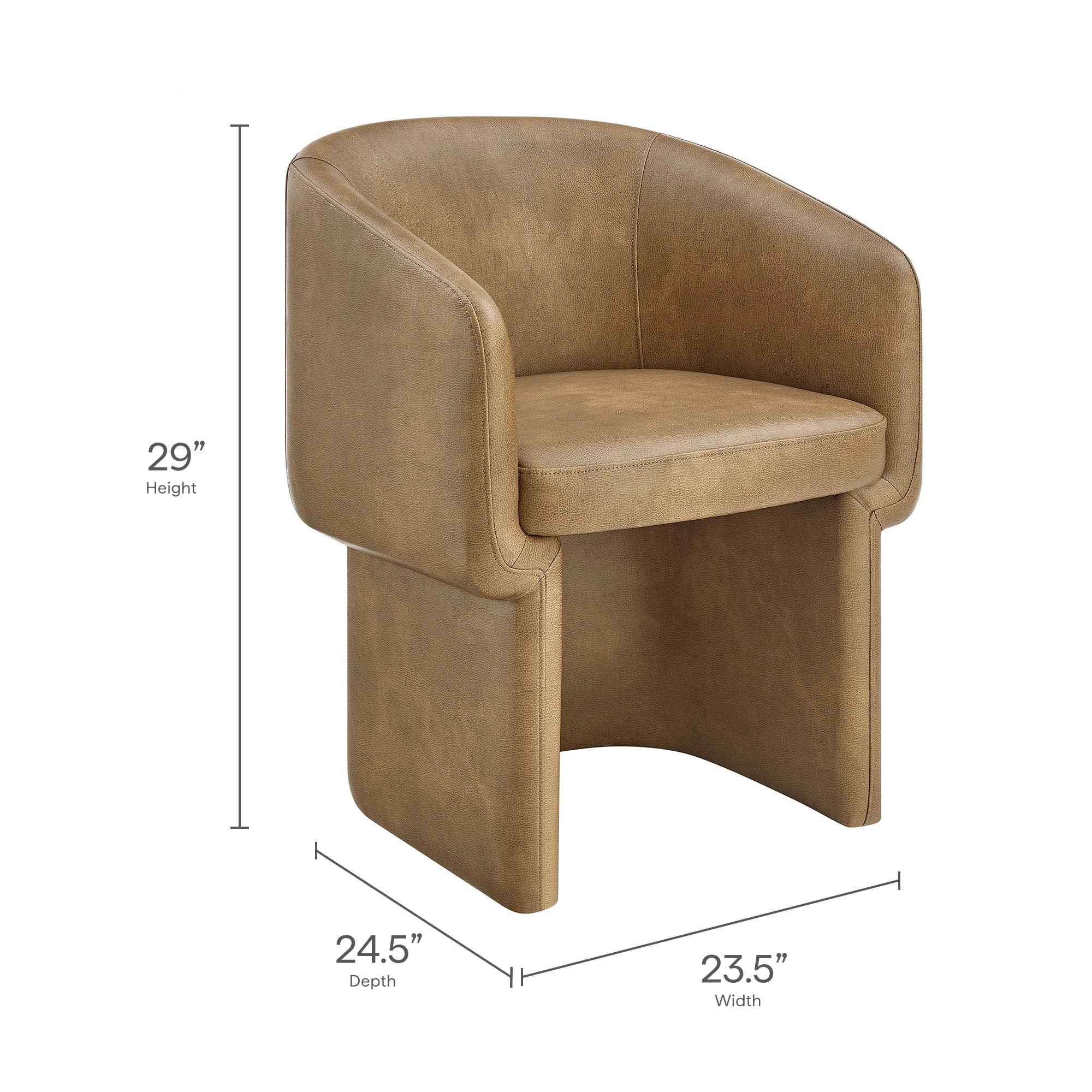 Verity Barrel Back Vegan Leather Dining Chair by Modway - Best Buy Furniture