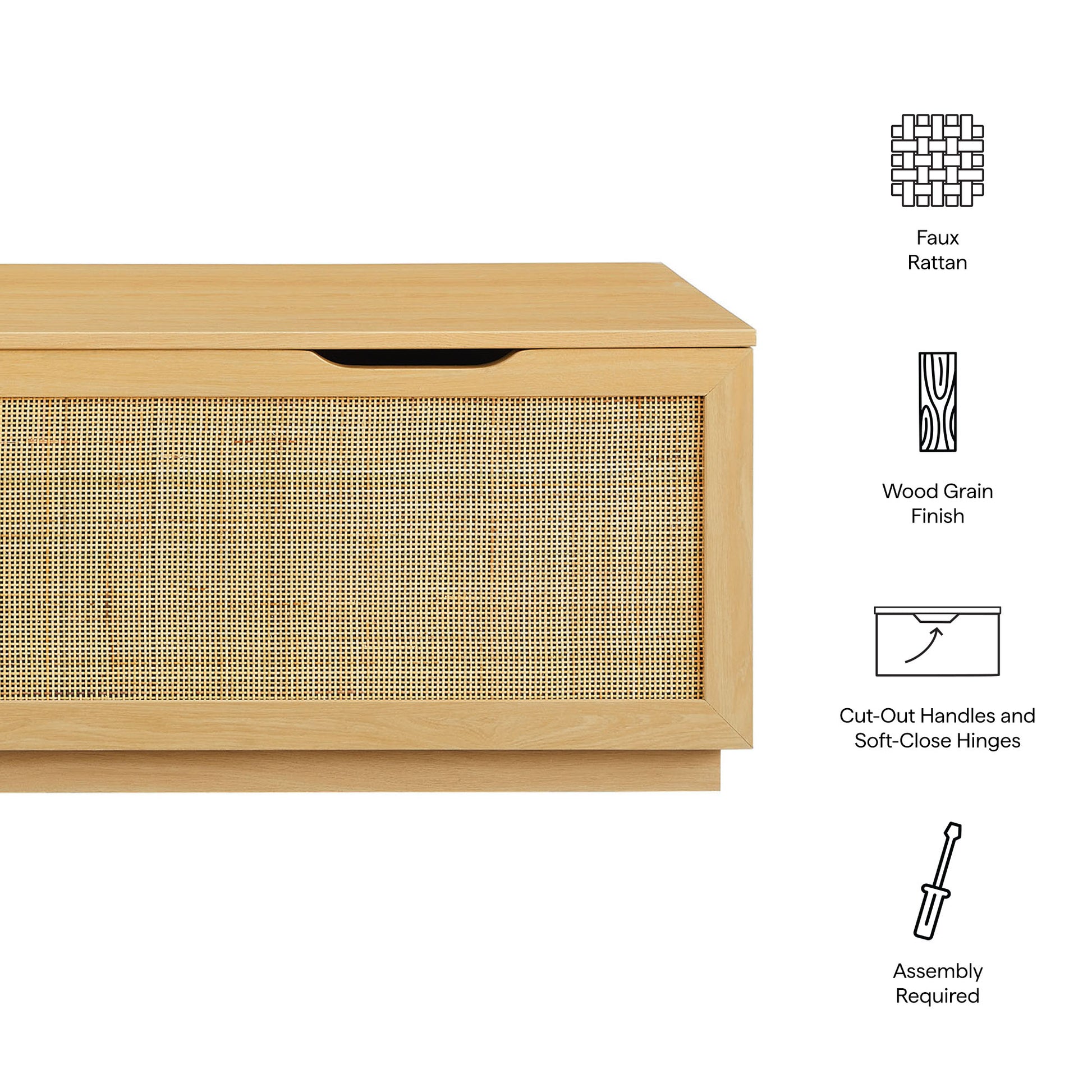 Soma 47" Rattan Storage Bench by Modway - Best Buy Furniture