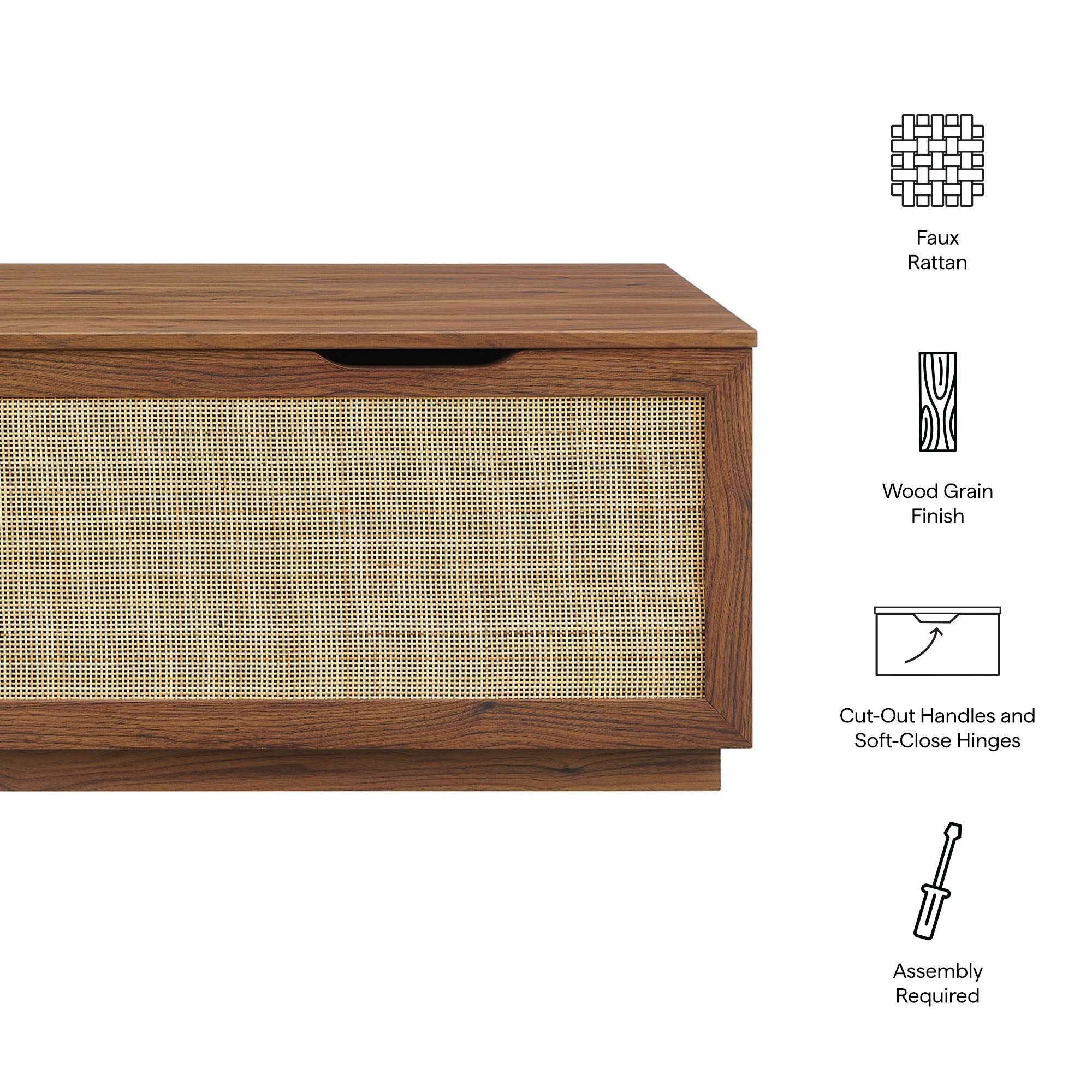 Soma 47" Rattan Storage Bench by Modway - Best Buy Furniture