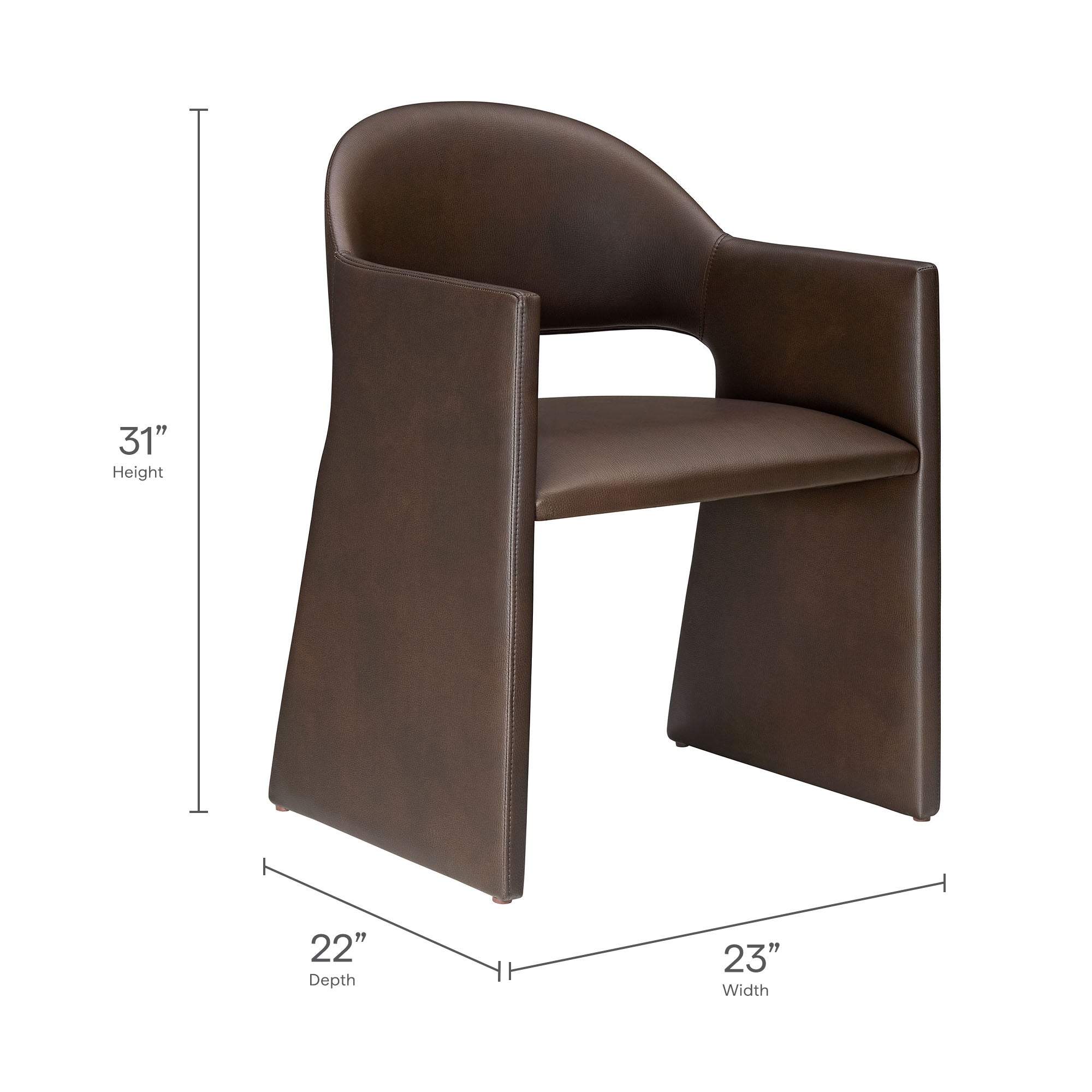 Talia Vegan Leather Dining Armchair by Modway - Best Buy Furniture