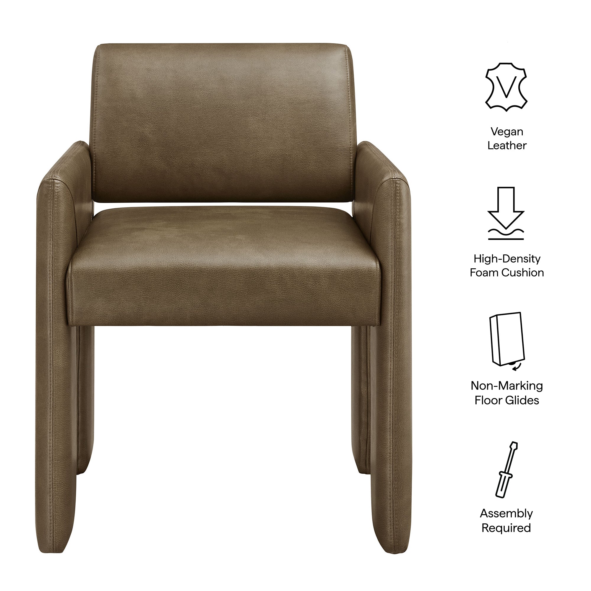 Daven Vegan Leather Dining Armchair by Modway - Best Buy Furniture