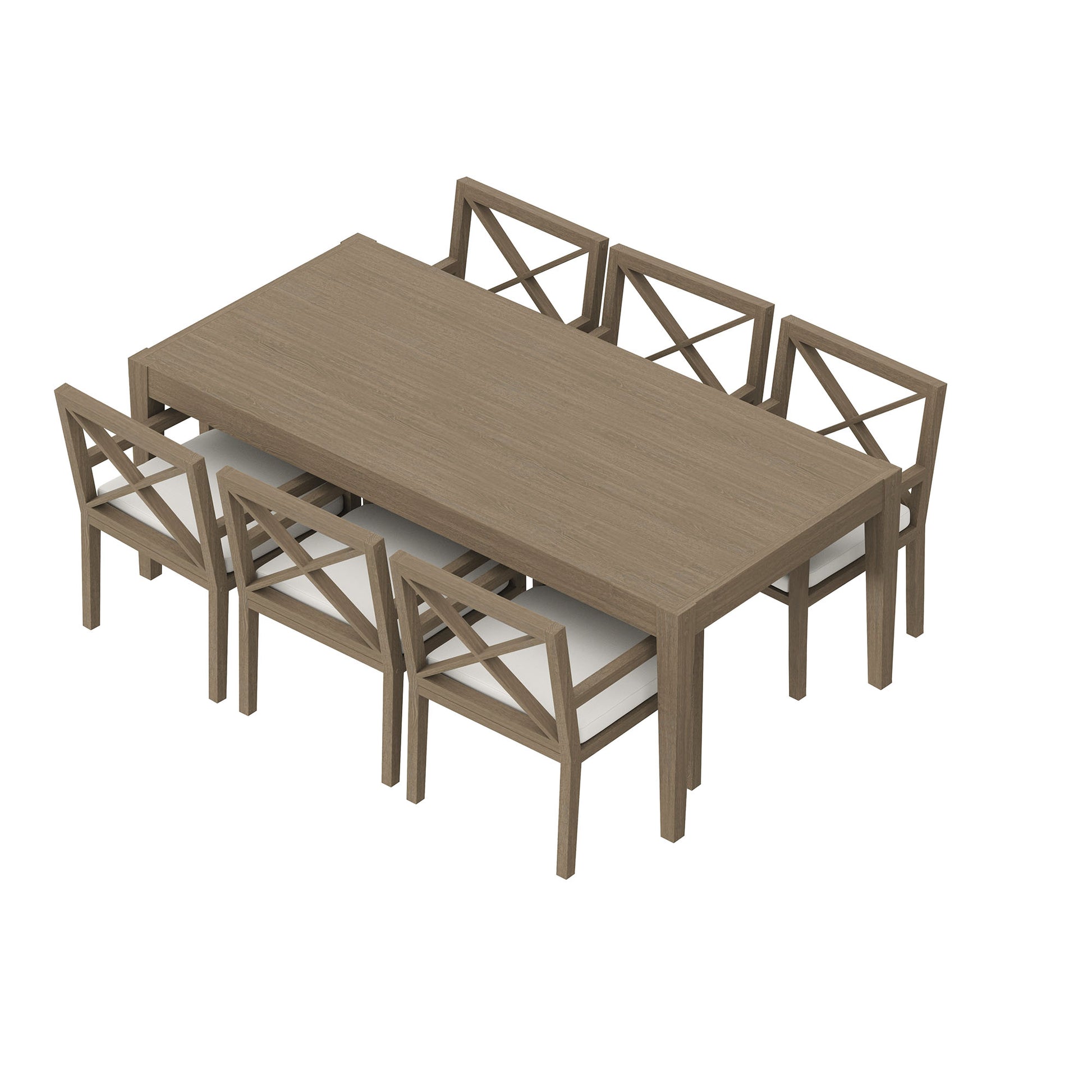 Northlake 7-Piece Outdoor Patio Teak Wood Dining Set by Modway - Best Buy Furniture