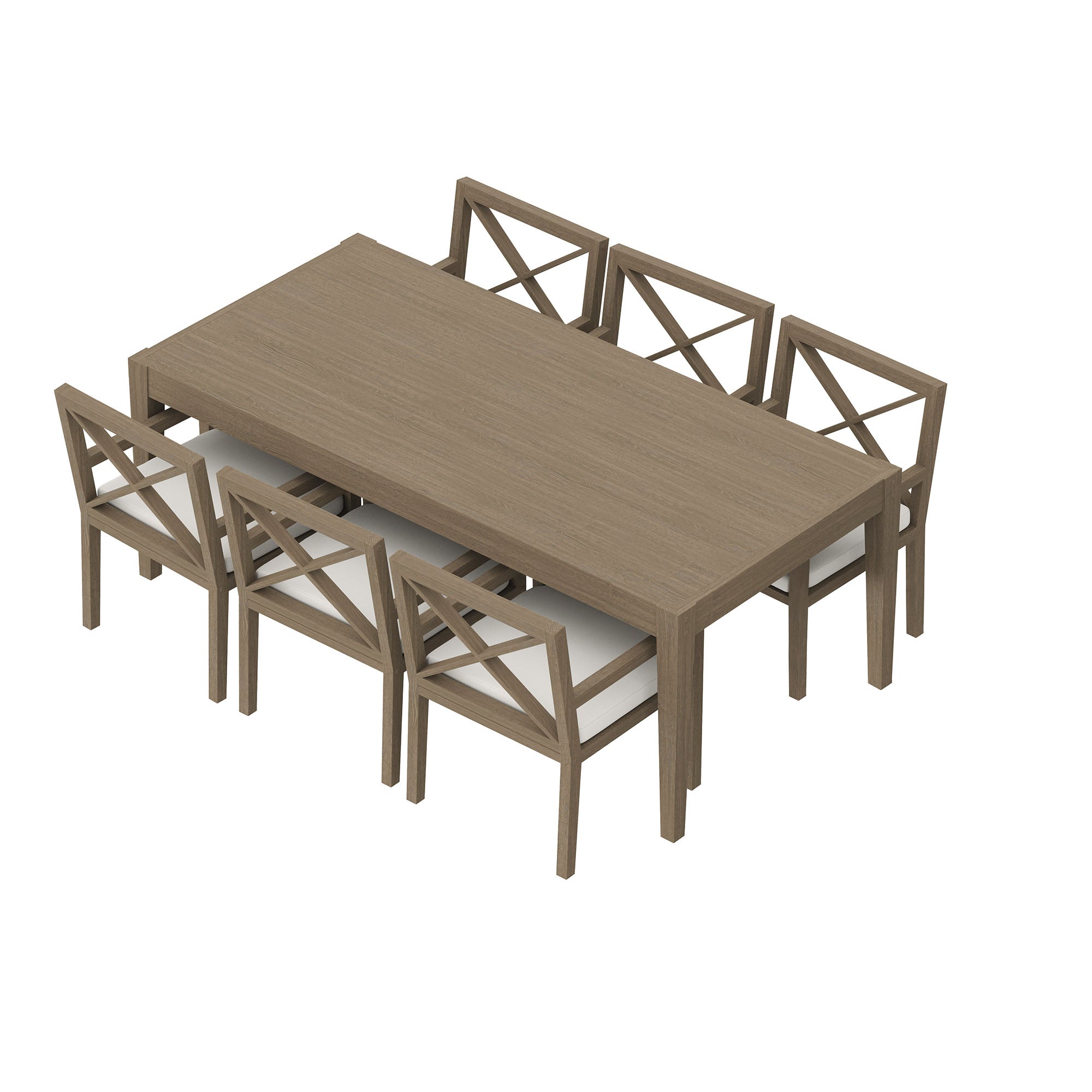 Northlake 7-Piece Outdoor Patio Teak Wood Dining Set by Modway - Best Buy Furniture