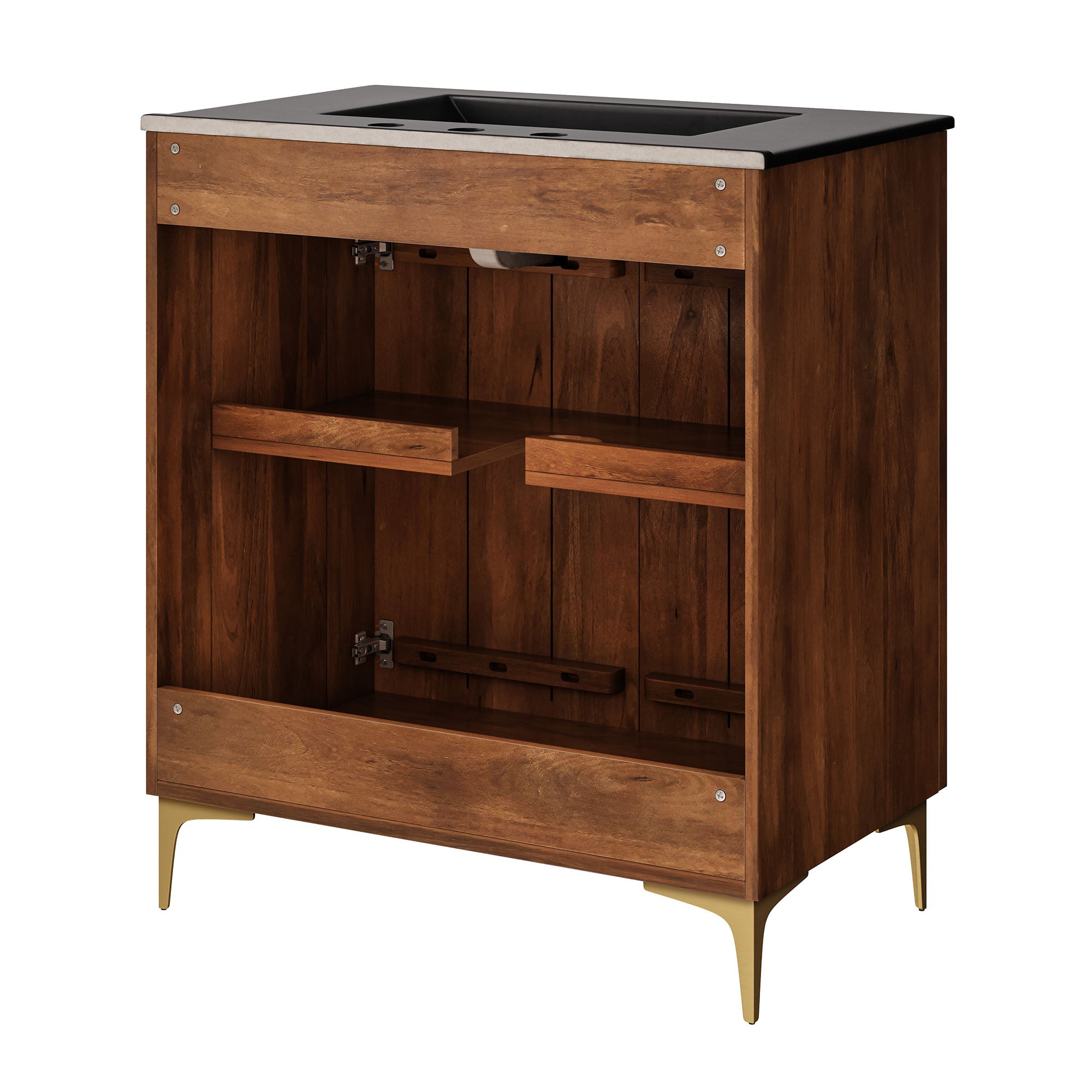 Vernon 30" Fluted Wood Vanity Cabinet With Sink by Modway - Best Buy Furniture