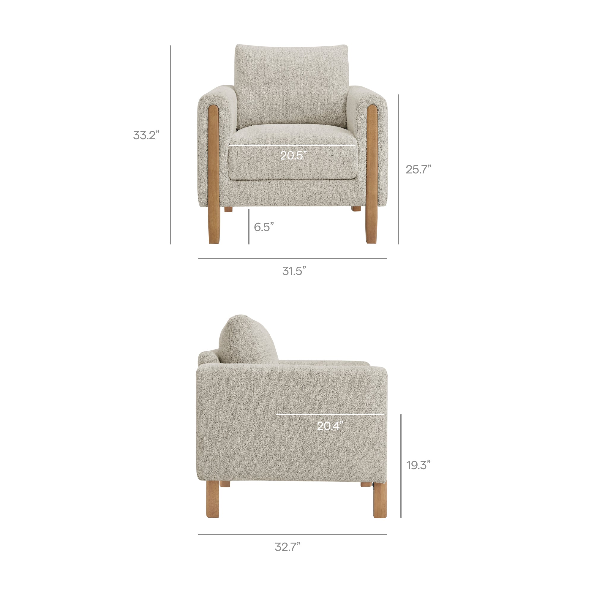 Hawken Boucle Fabric Accent Armchair by Modway - Best Buy Furniture