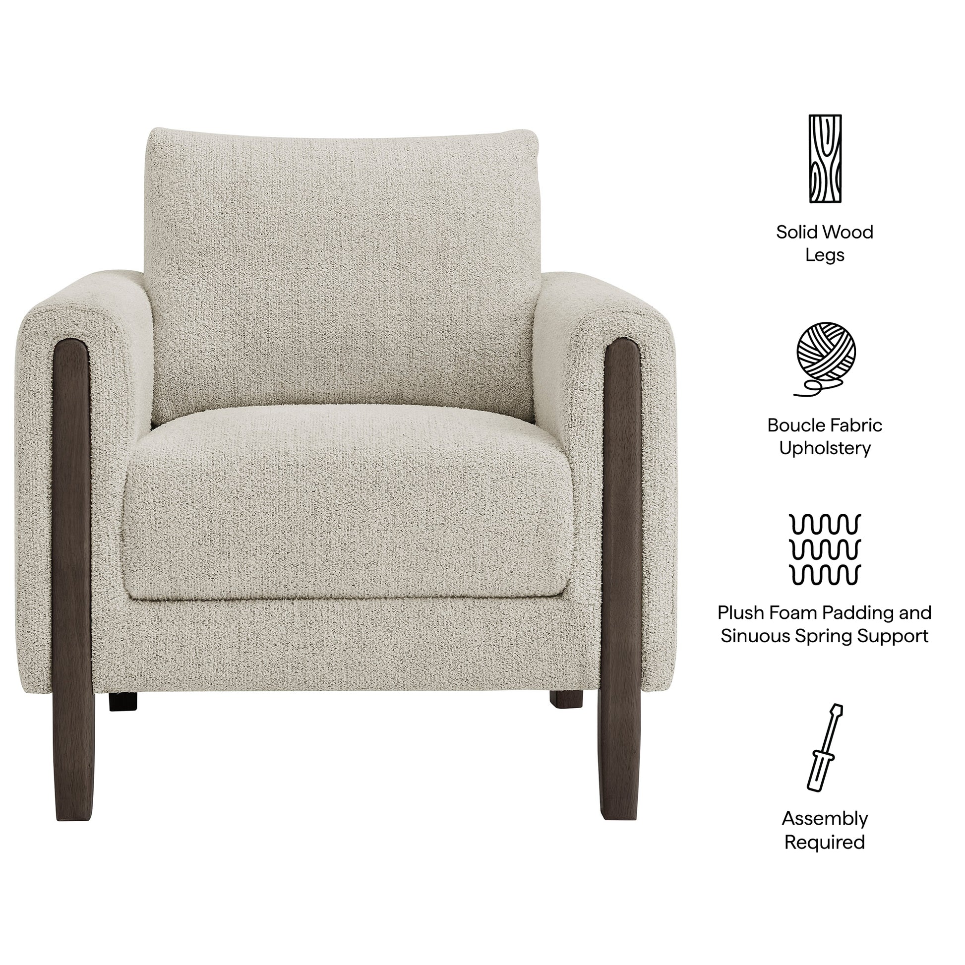 Hawken Boucle Fabric Accent Armchair by Modway - Best Buy Furniture