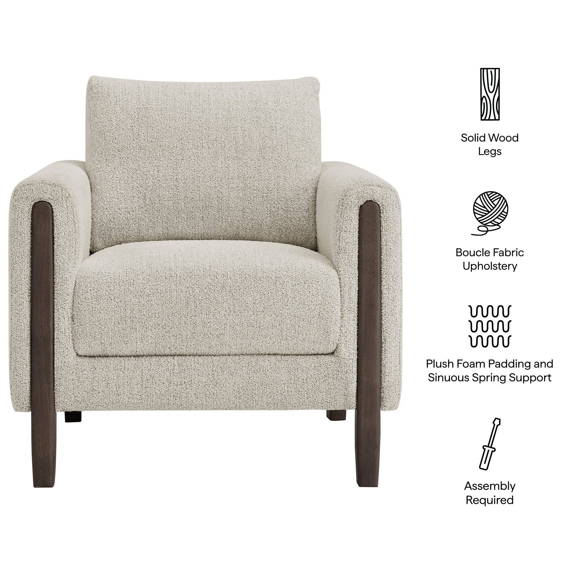 Hawken Boucle Fabric Accent Armchair by Modway - Best Buy Furniture