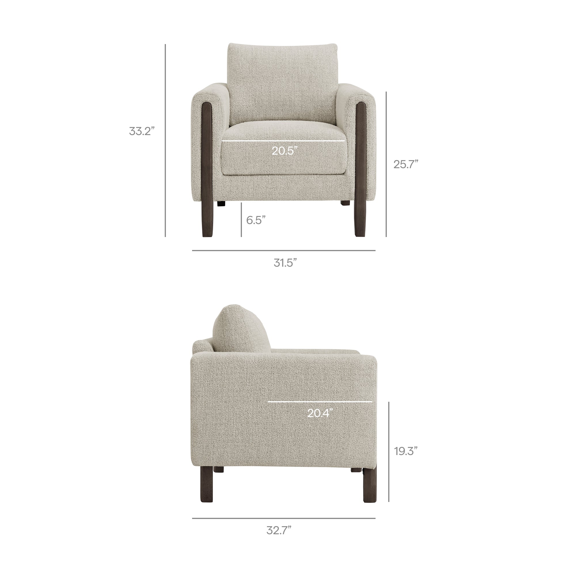 Hawken Boucle Fabric Accent Armchair by Modway - Best Buy Furniture