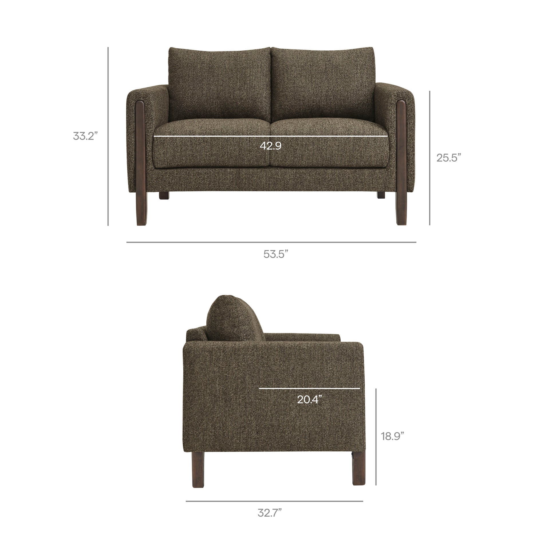 Hawken Boucle Fabric Loveseat by Modway - Best Buy Furniture