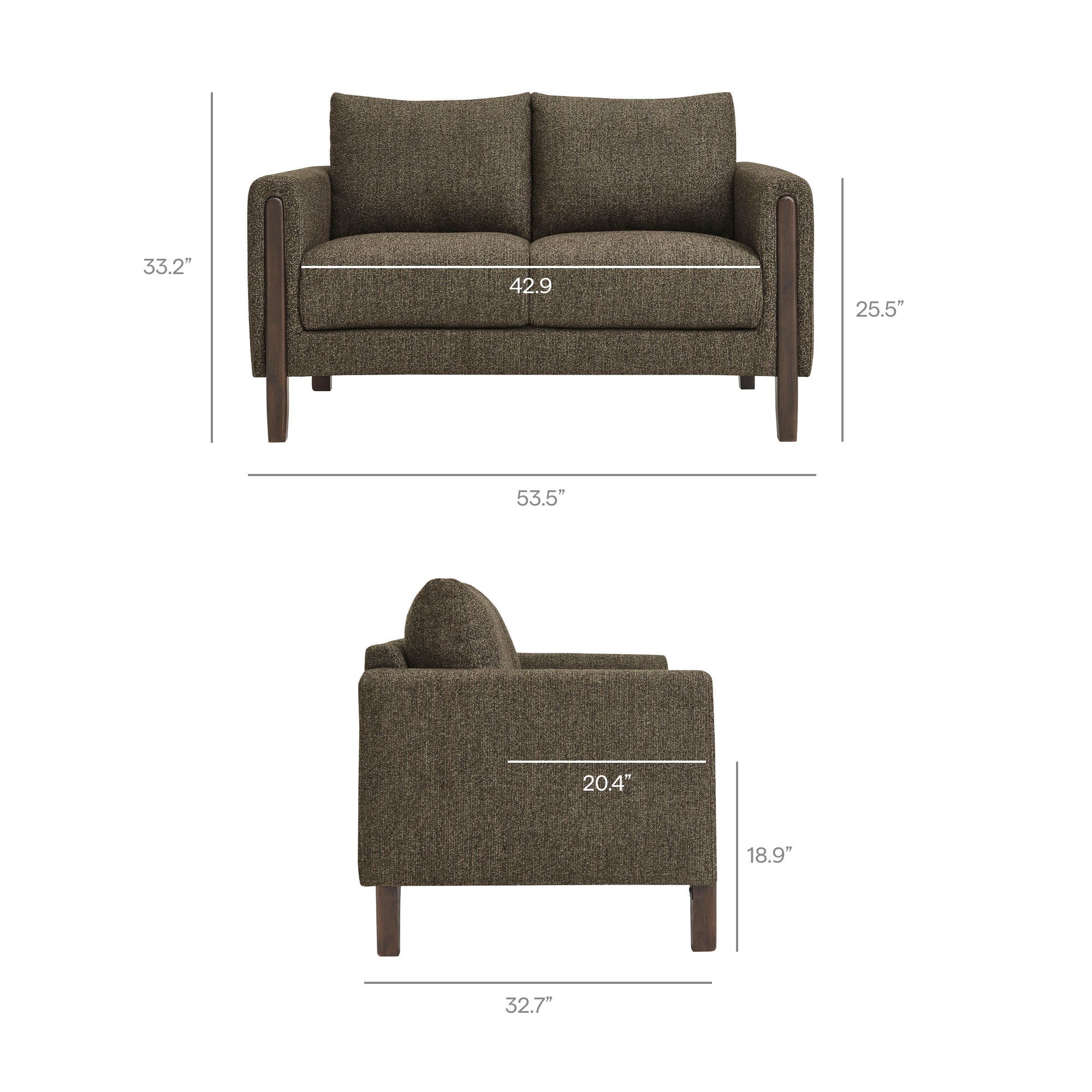 Hawken Boucle Fabric Loveseat by Modway - Best Buy Furniture