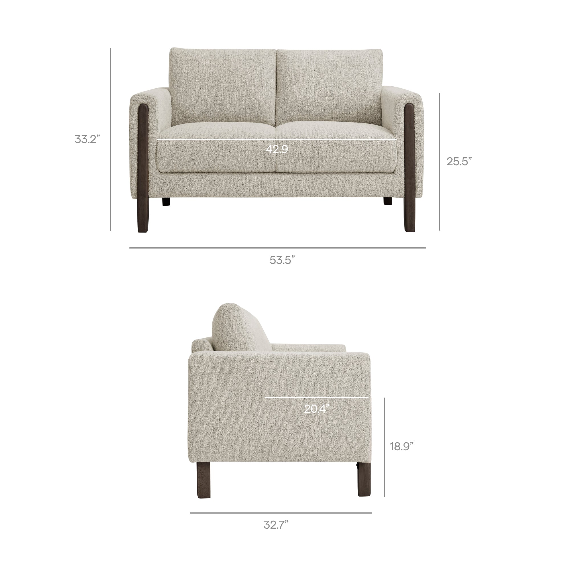 Hawken Boucle Fabric Loveseat by Modway - Best Buy Furniture