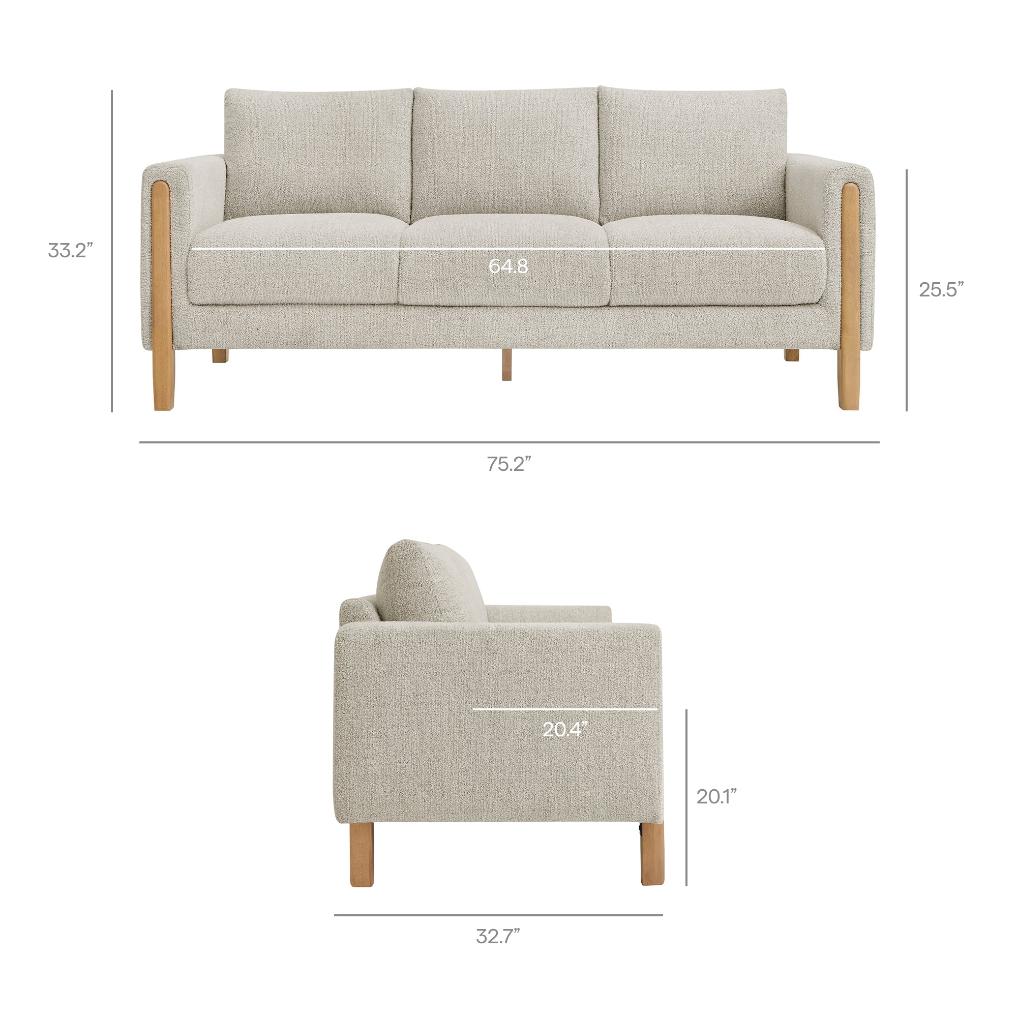Hawken Boucle Fabric Sofa by Modway - Best Buy Furniture