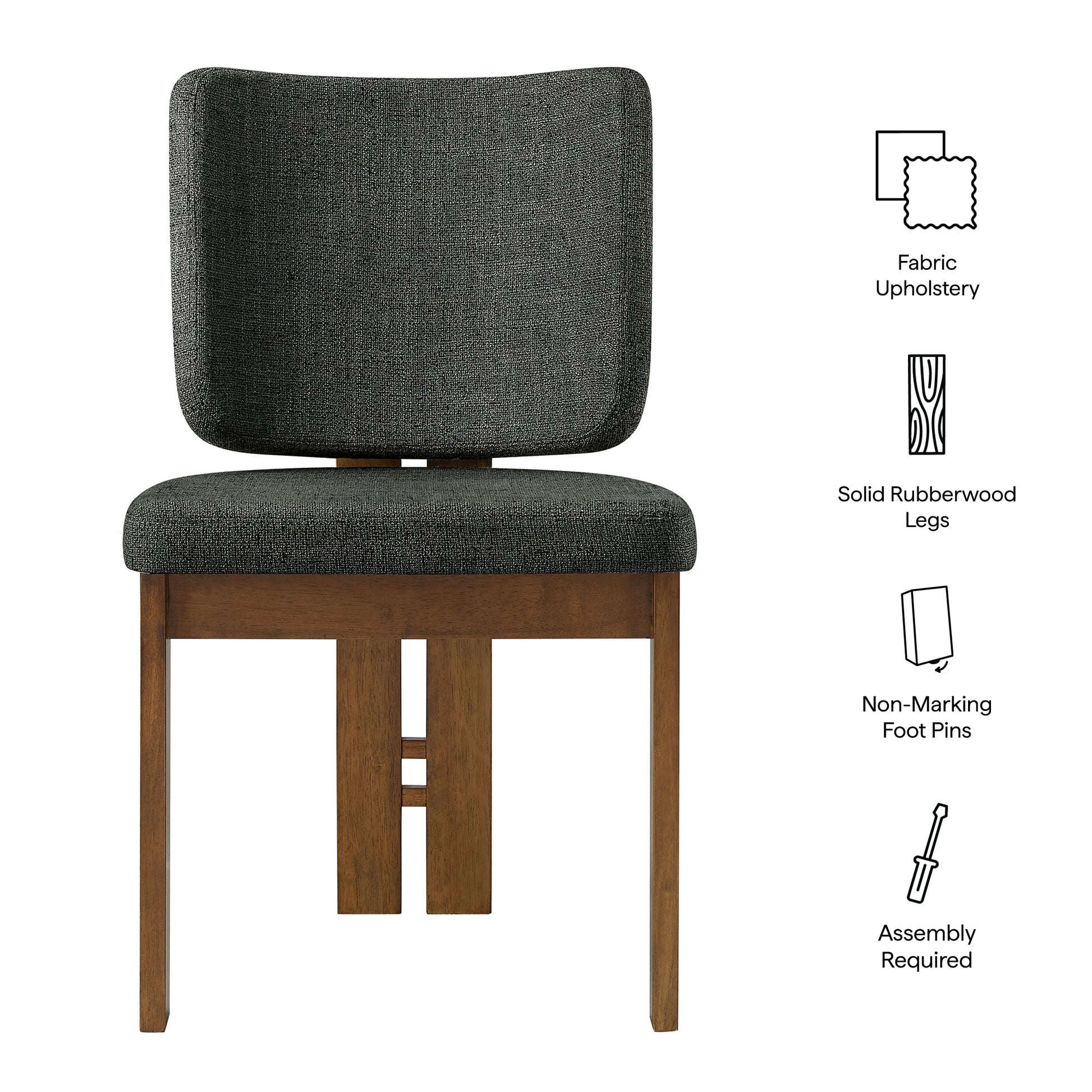 Alba Armless Upholstered Dining Chairs Set Of 2 by Modway - Best Buy Furniture