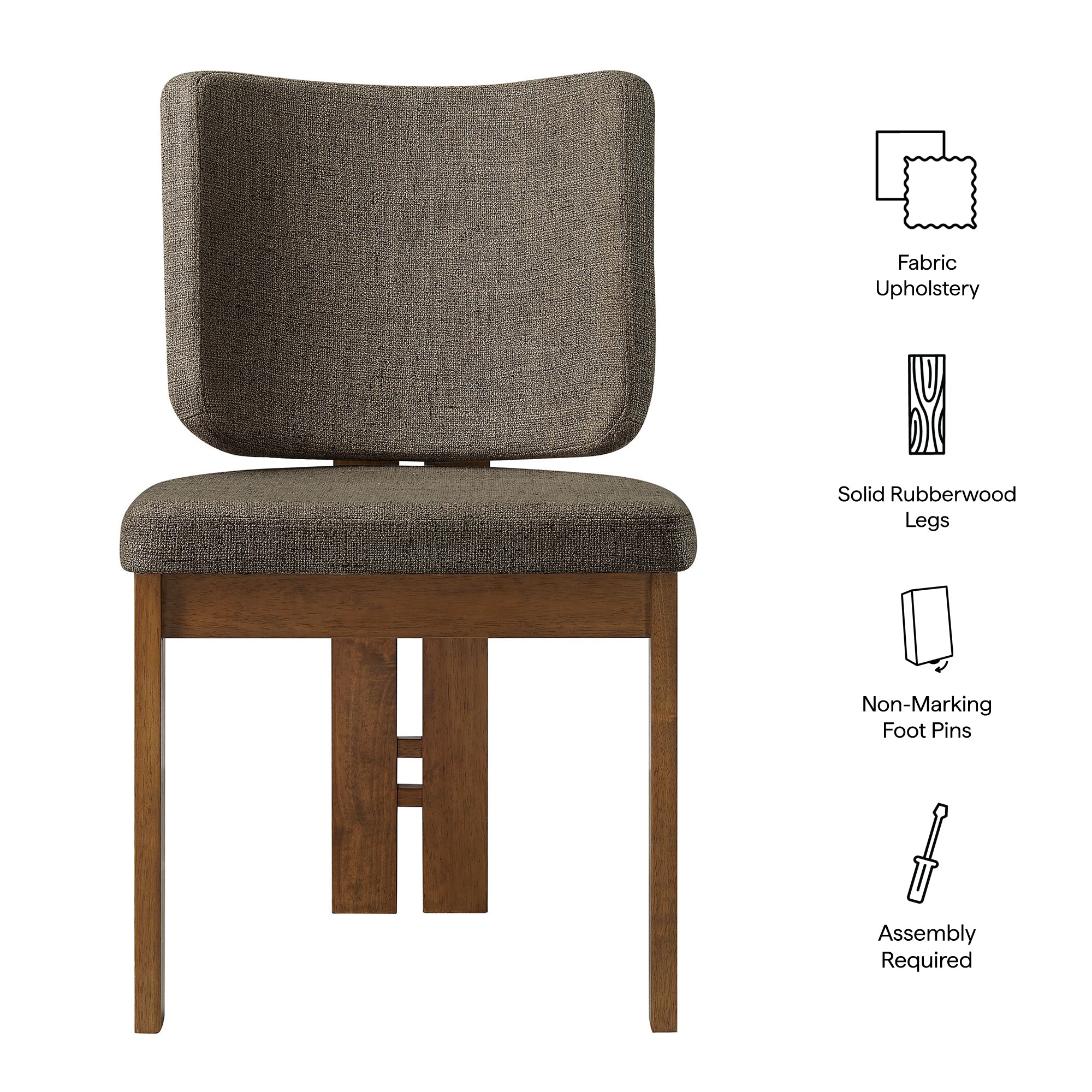 Alba Armless Upholstered Dining Chairs Set Of 2 by Modway - Best Buy Furniture