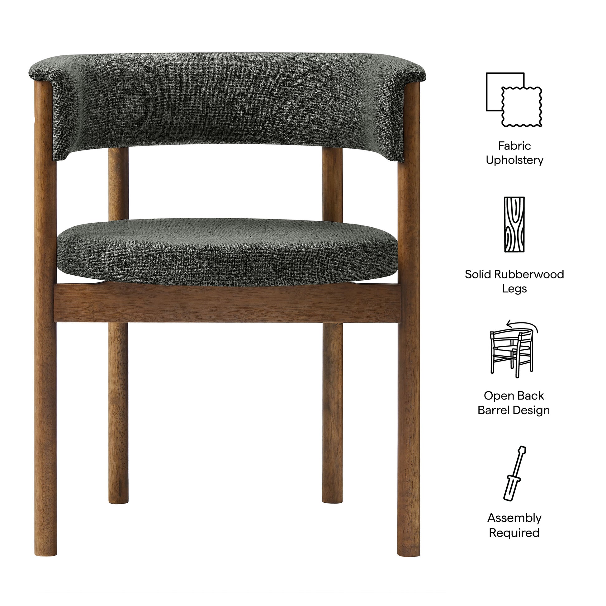 Clea Curved Upholstered Dining Chairs Set Of 2 by Modway - Best Buy Furniture