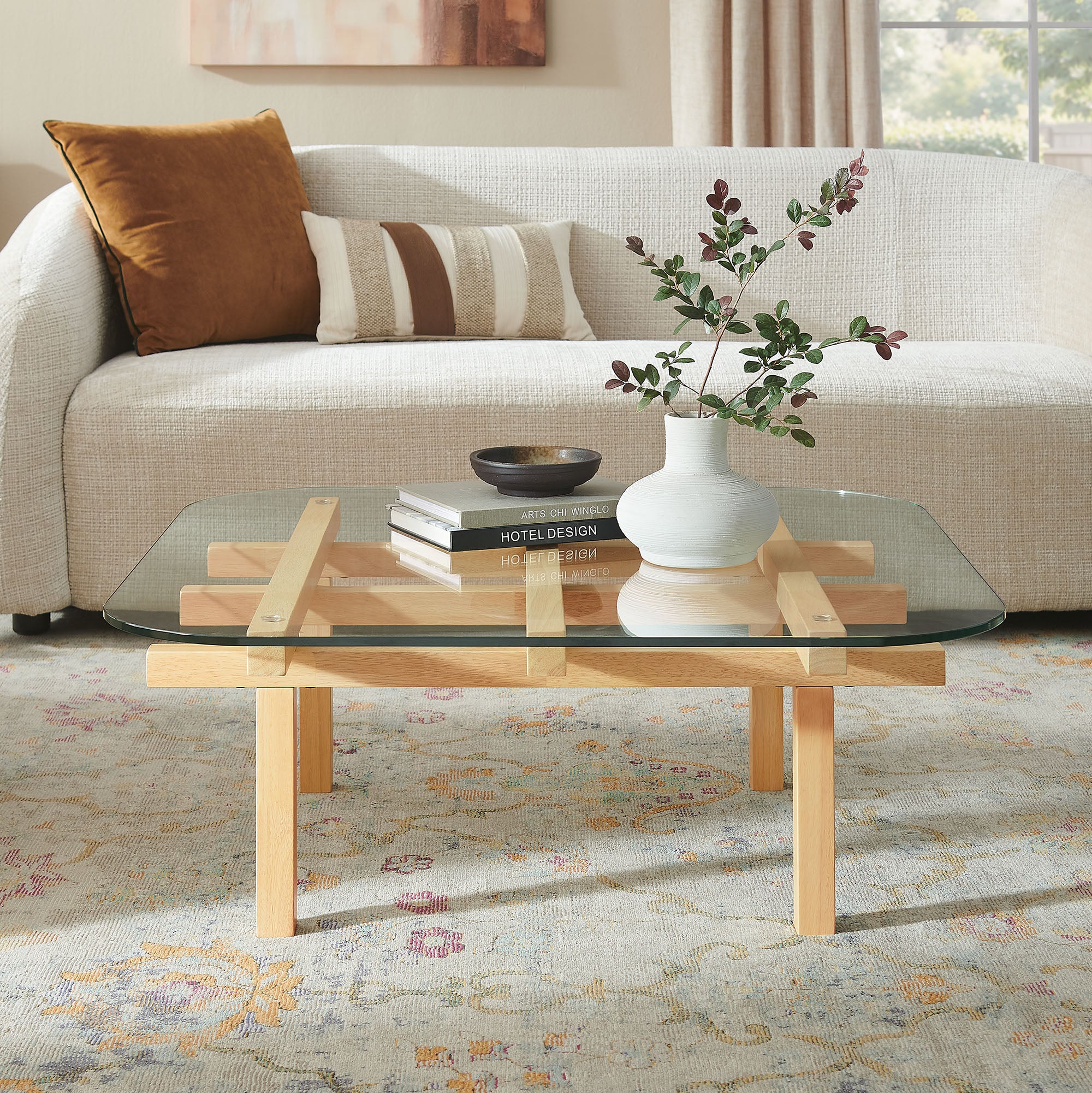 Isby 35 Inch Tempered Glass Coffee Table by Modway - Best Buy Furniture