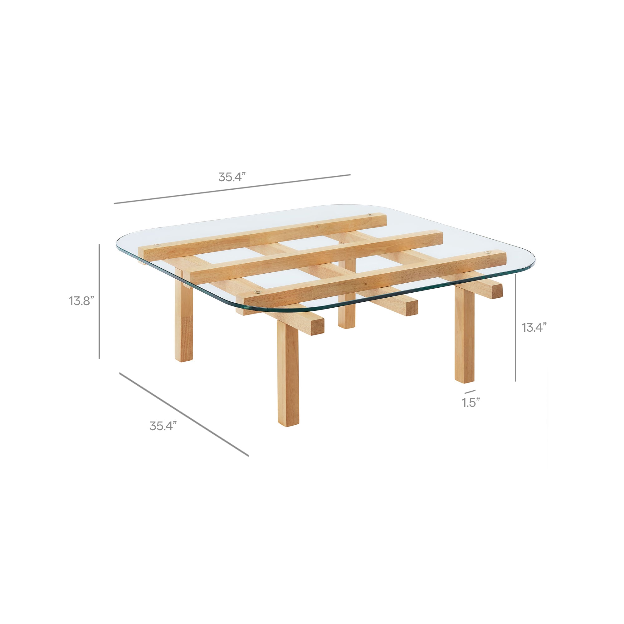 Isby 35 Inch Tempered Glass Coffee Table by Modway - Best Buy Furniture