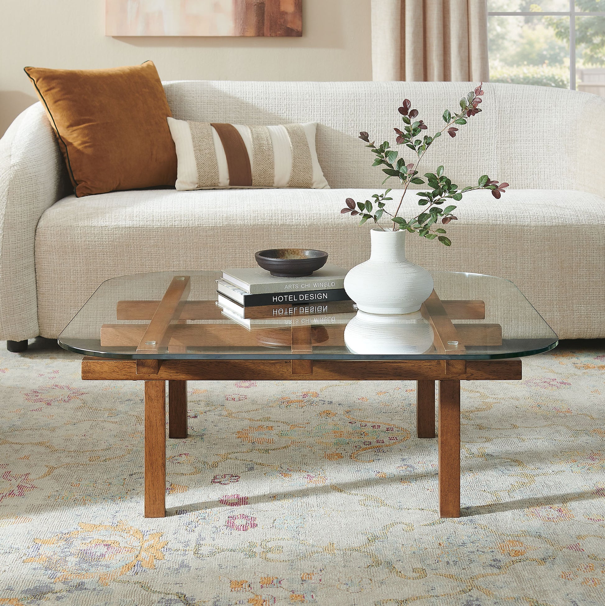 Isby 35 Inch Tempered Glass Coffee Table by Modway - Best Buy Furniture