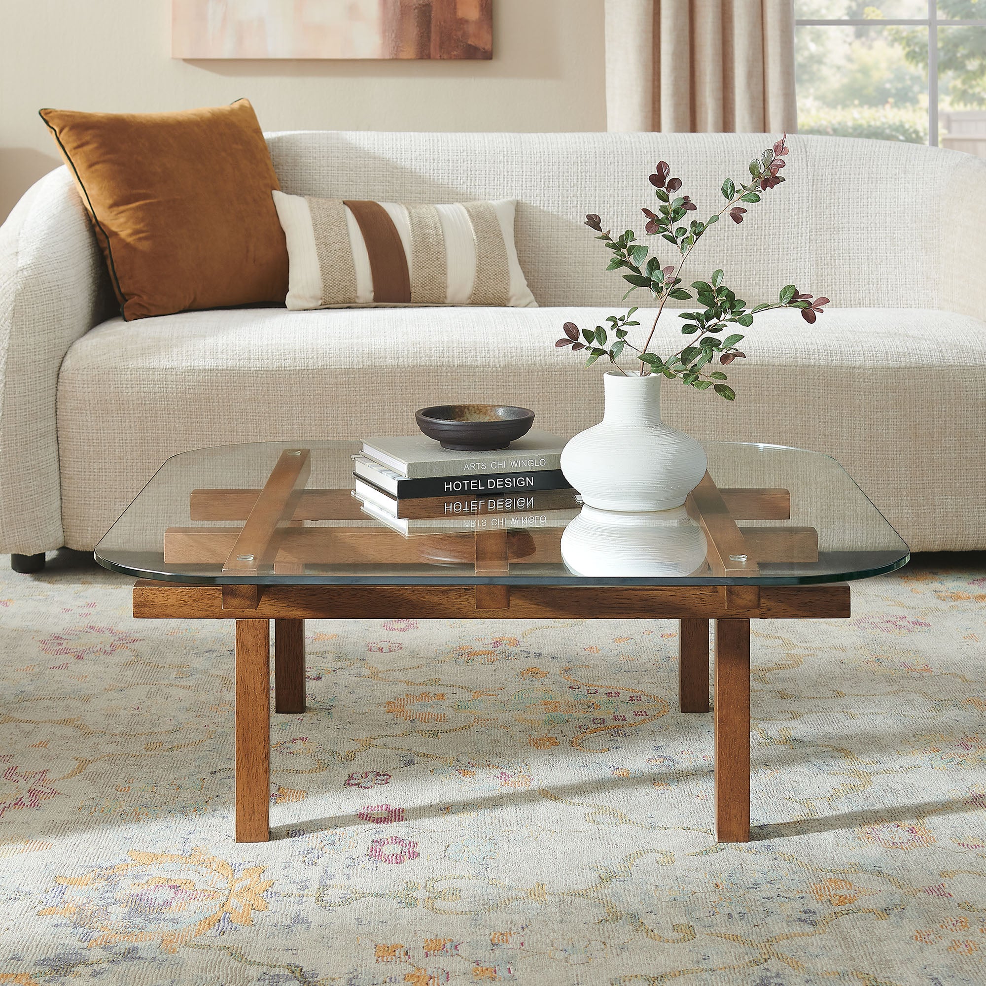 Isby 35 Inch Tempered Glass Coffee Table by Modway - Best Buy Furniture