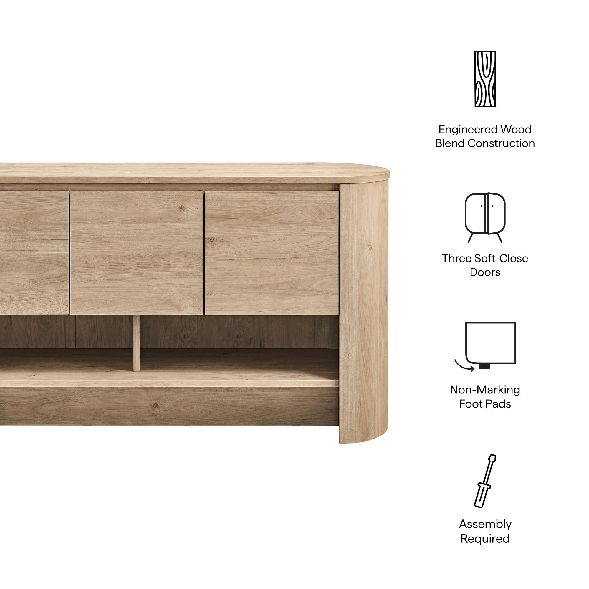 Duval 62 Inch Oval Sideboard by Modway - Best Buy Furniture