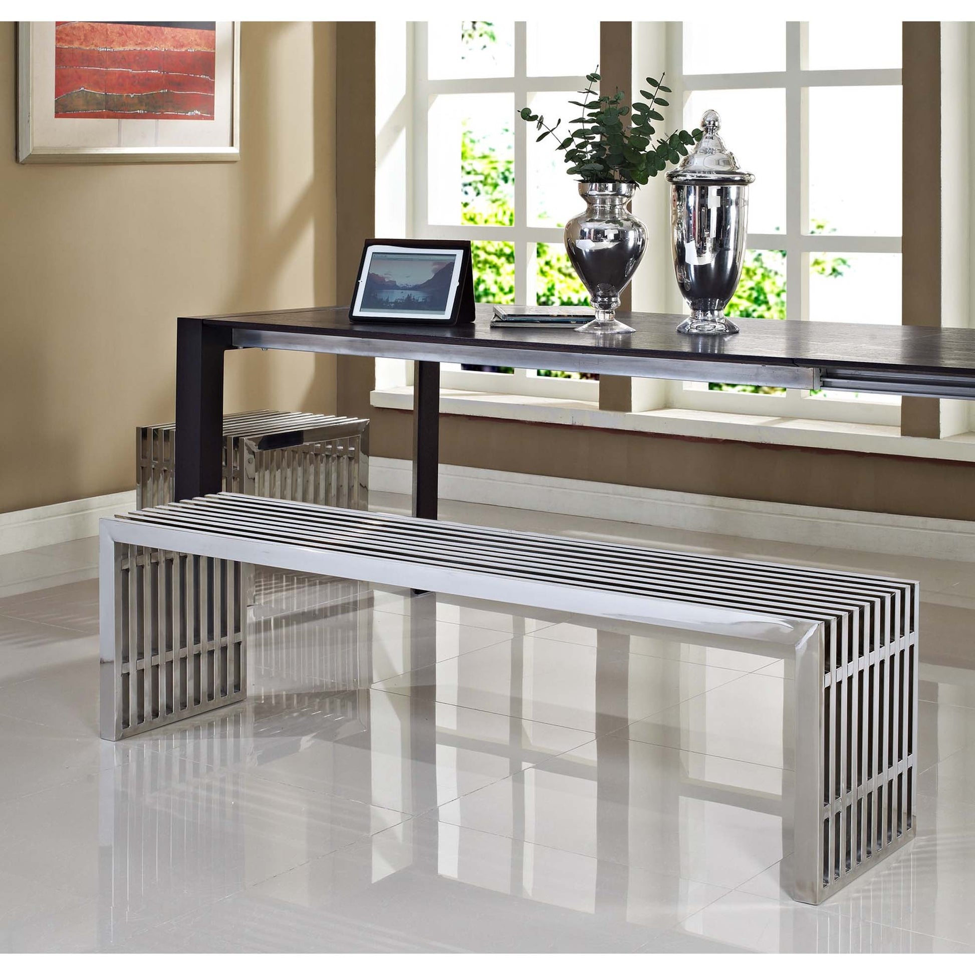 Gridiron Benches Set of 2 by Modway - Best Buy Furniture