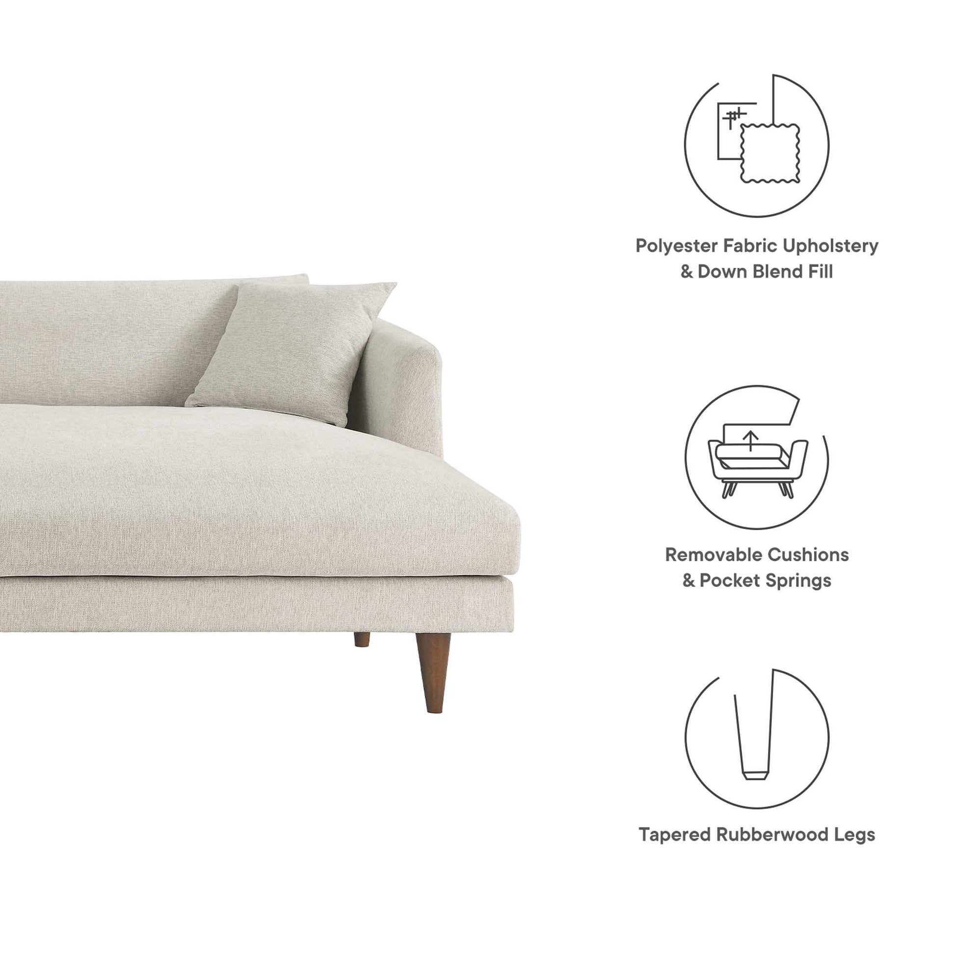 Zoya Right-Facing Down Filled Overstuffed Sectional Sofa by Modway - Best Buy Furniture