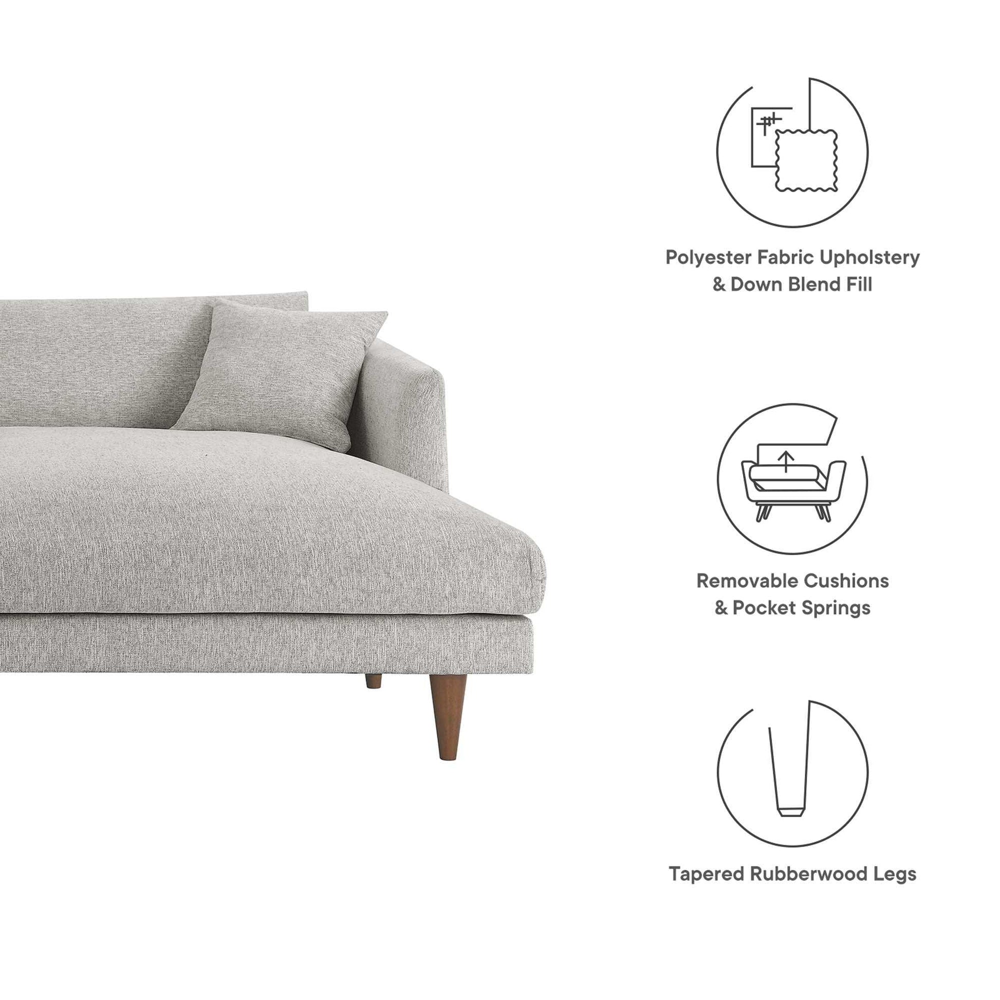 Zoya Right-Facing Down Filled Overstuffed Sectional Sofa by Modway - Best Buy Furniture