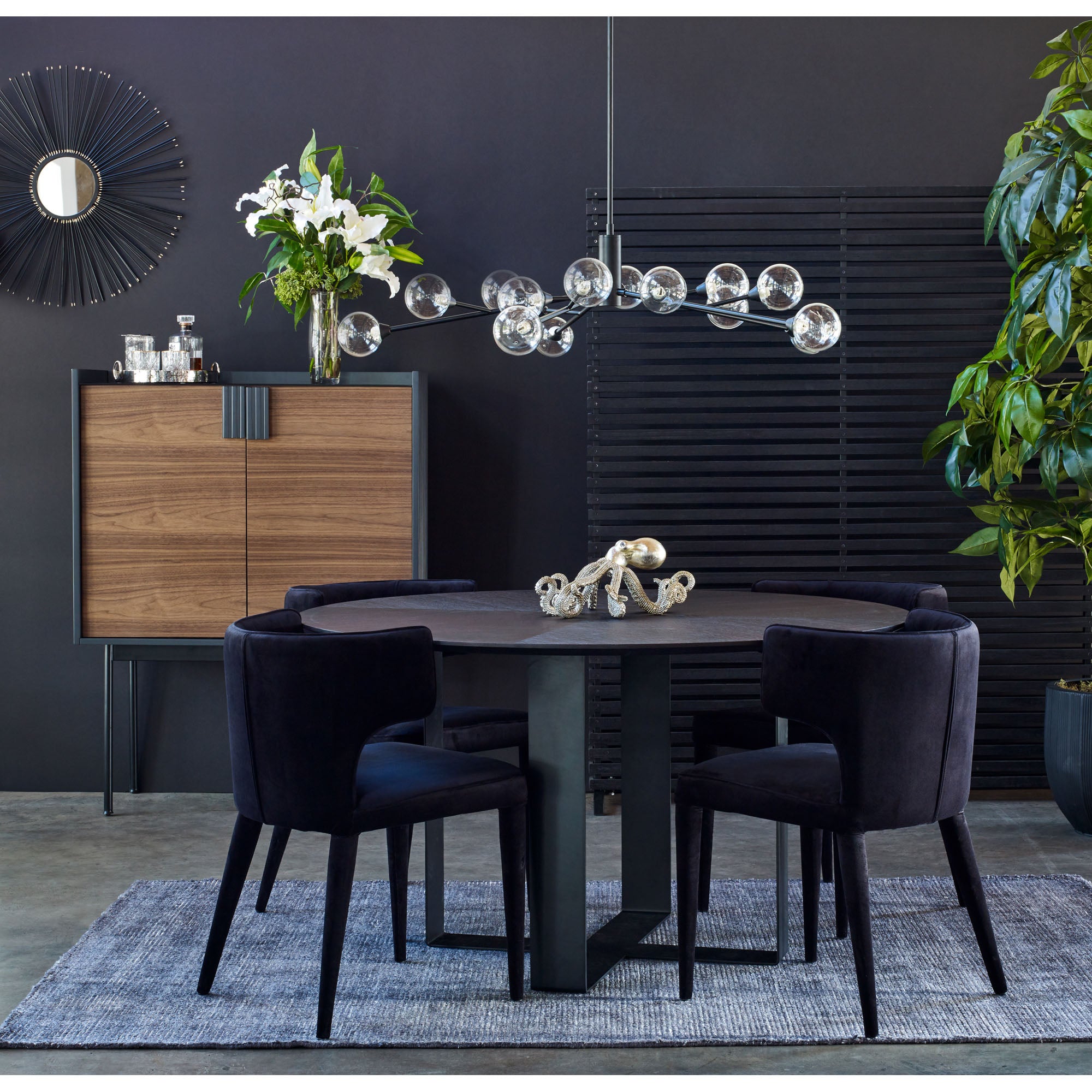 Jennaya Dining Chair Black - Moes Home
