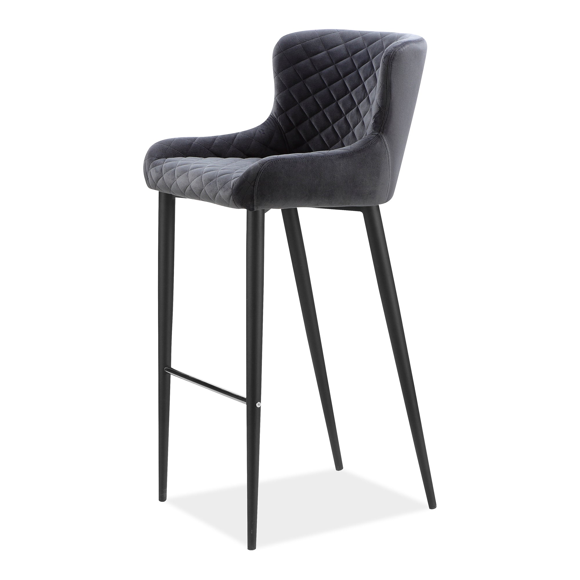 Etta Counter Stool Dark Grey - Moes Home