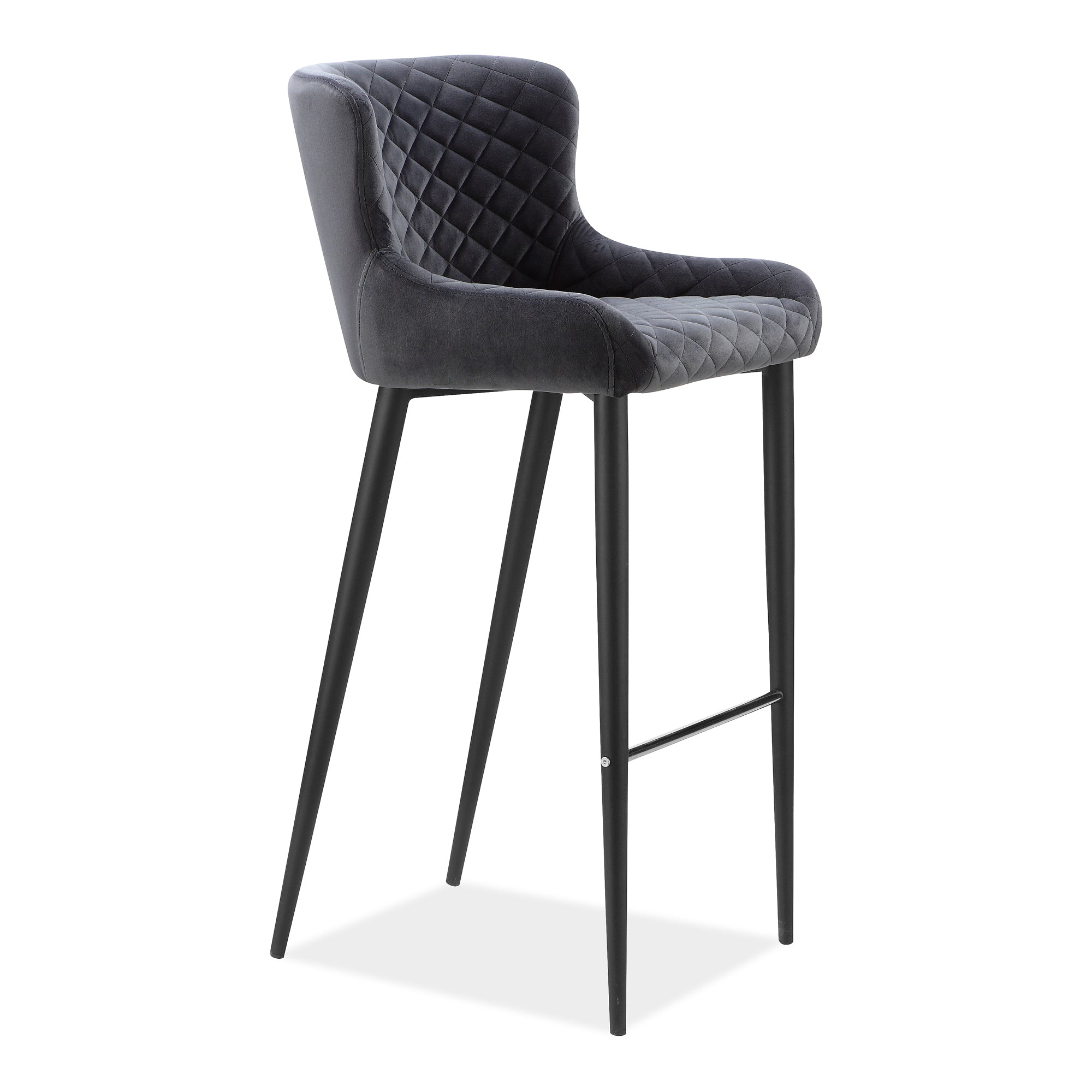 Etta Counter Stool Dark Grey - Moes Home