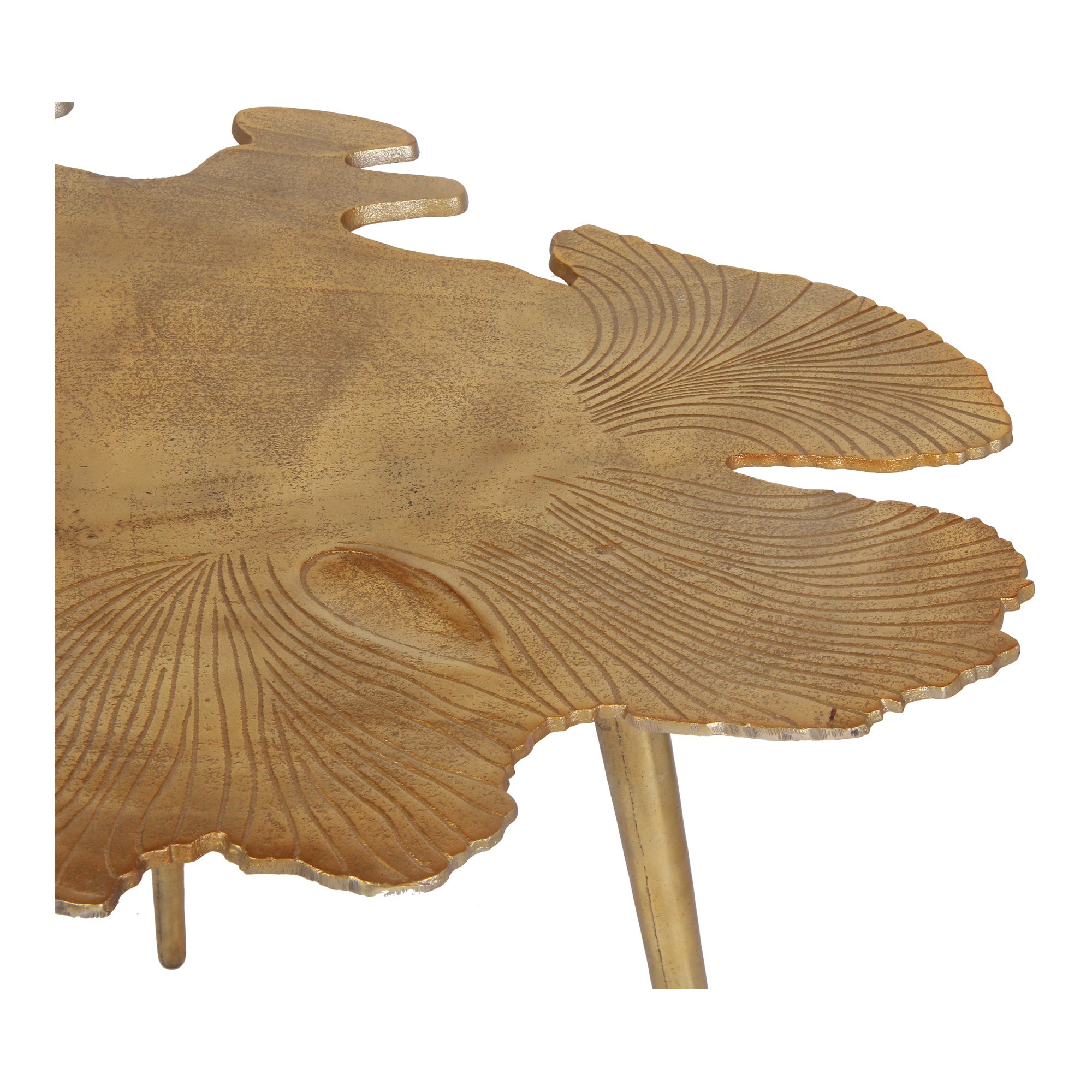 Amoeba Side Table Gold - Moes Home