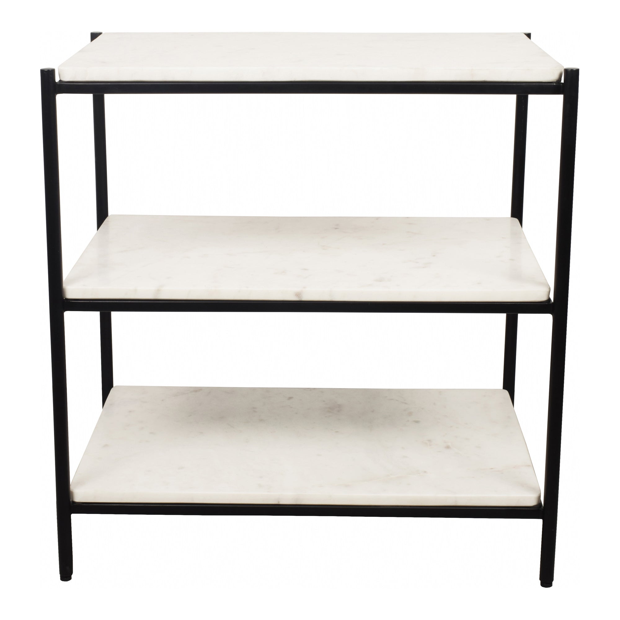 Trine Nightstand White Marble - Moes Home