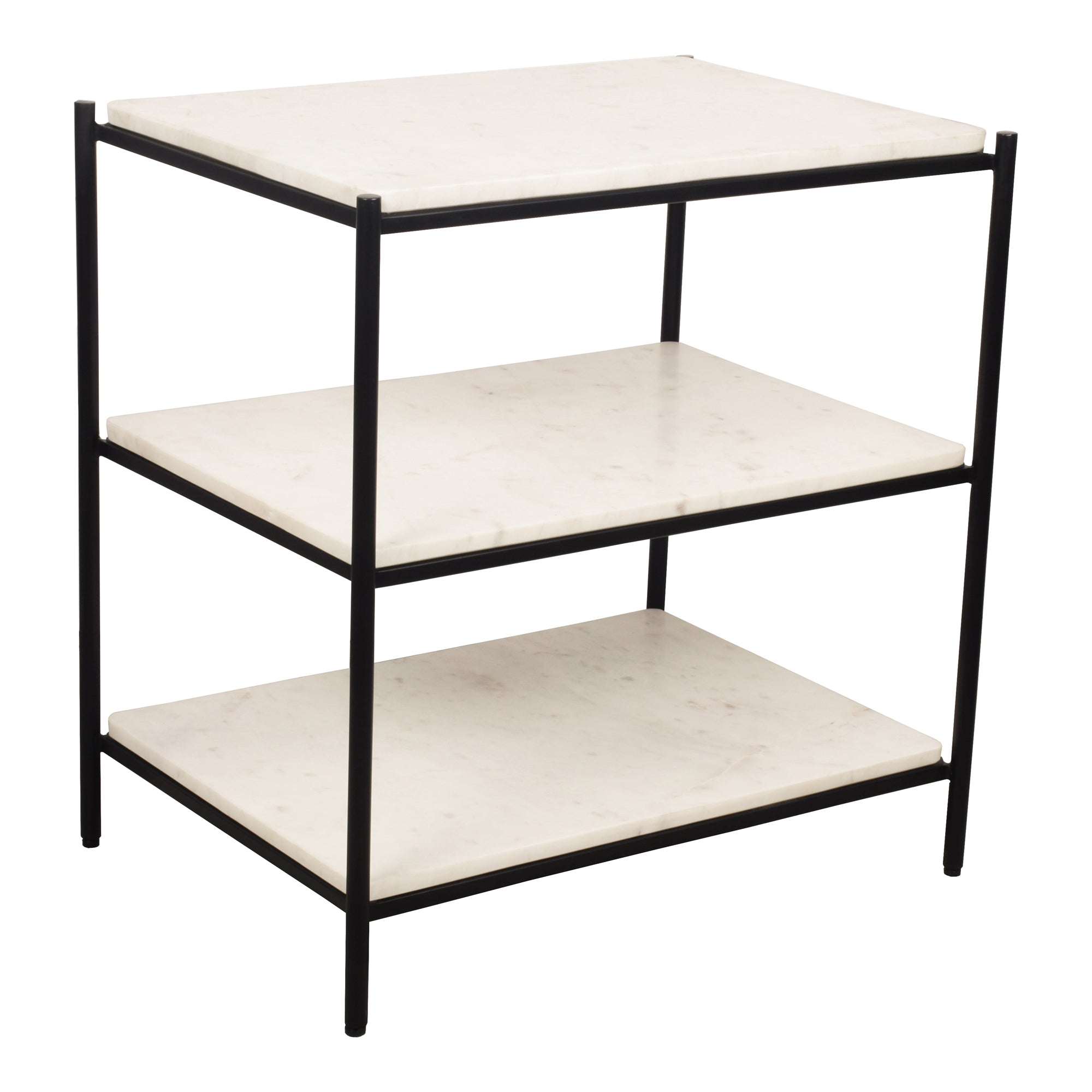 Trine Nightstand White Marble - Moes Home