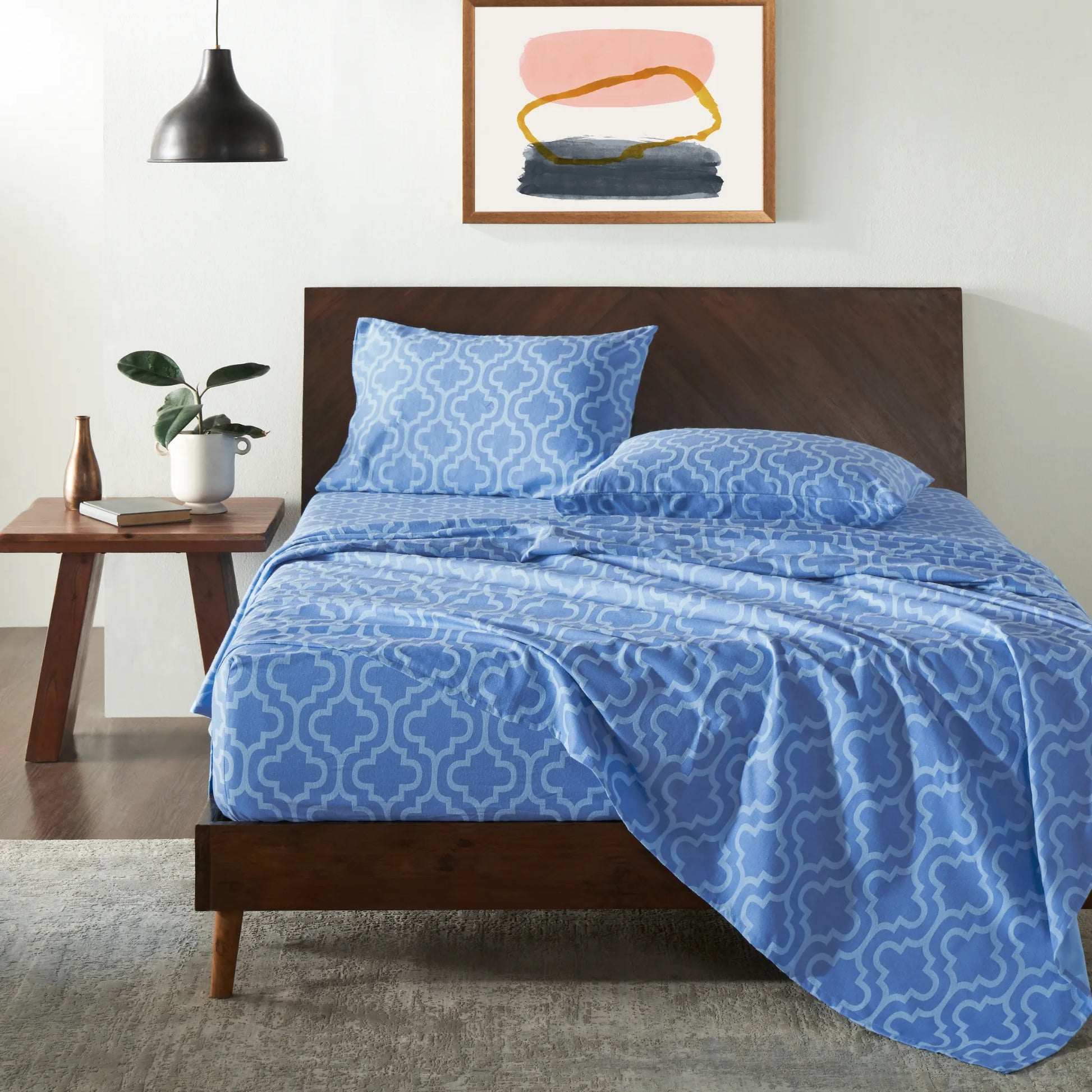 100%-Cotton-Flannel-Bed-Sheet-Set-Trellis-Deep-Pocket-Bed-Sheets