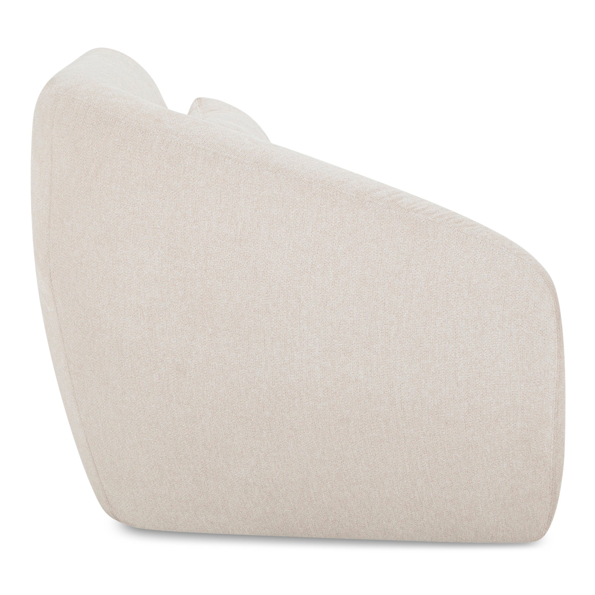 Amelia Left Arm Facing Chair Warm White - Moes Home