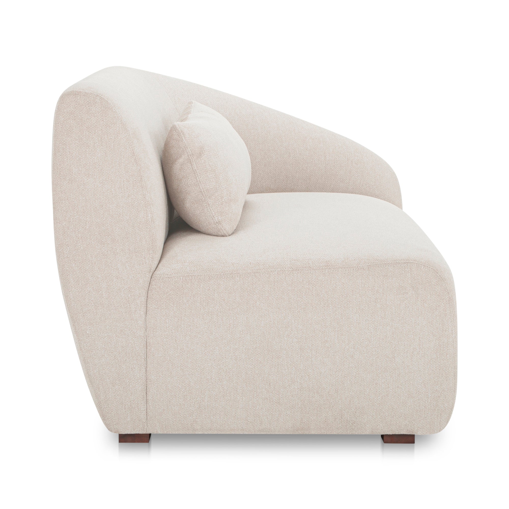Amelia Right Arm Facing Chair Warm White - Moes Home