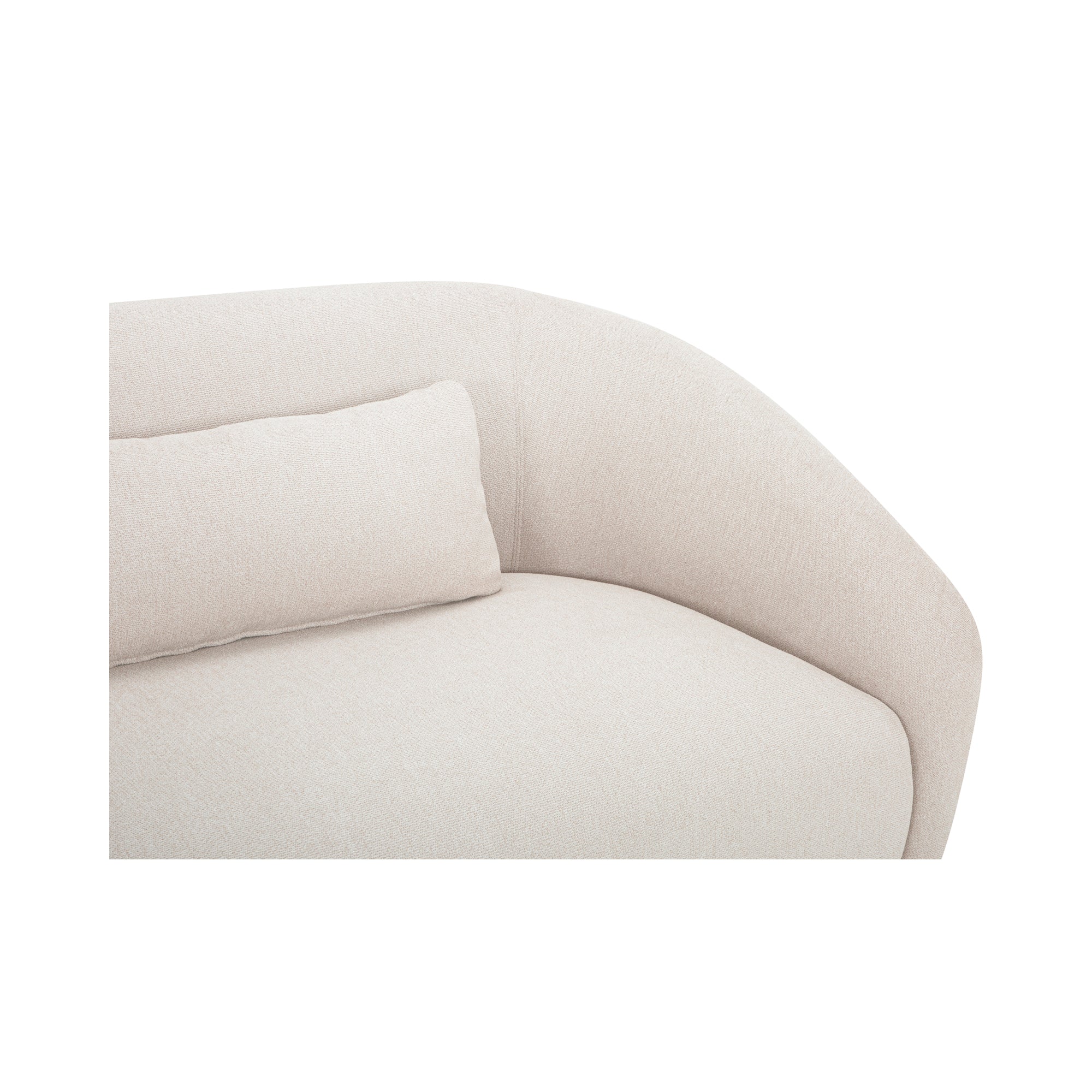 Amelia Right Arm Facing Chair Warm White - Moes Home