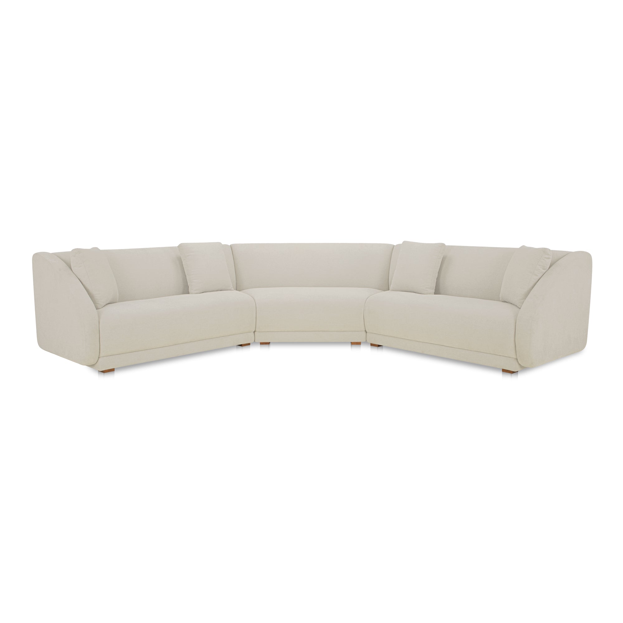 Fraser 3 Piece Modular Sectional with Wedge Slipper Deep Blue