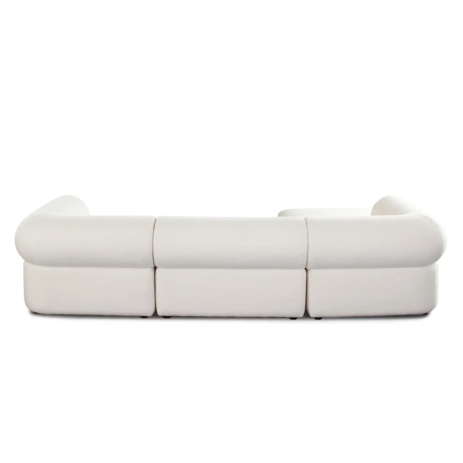 Zia 3 Piece Modular Sectional Sofa – Ivory Sherpa - Best Buy Furniture