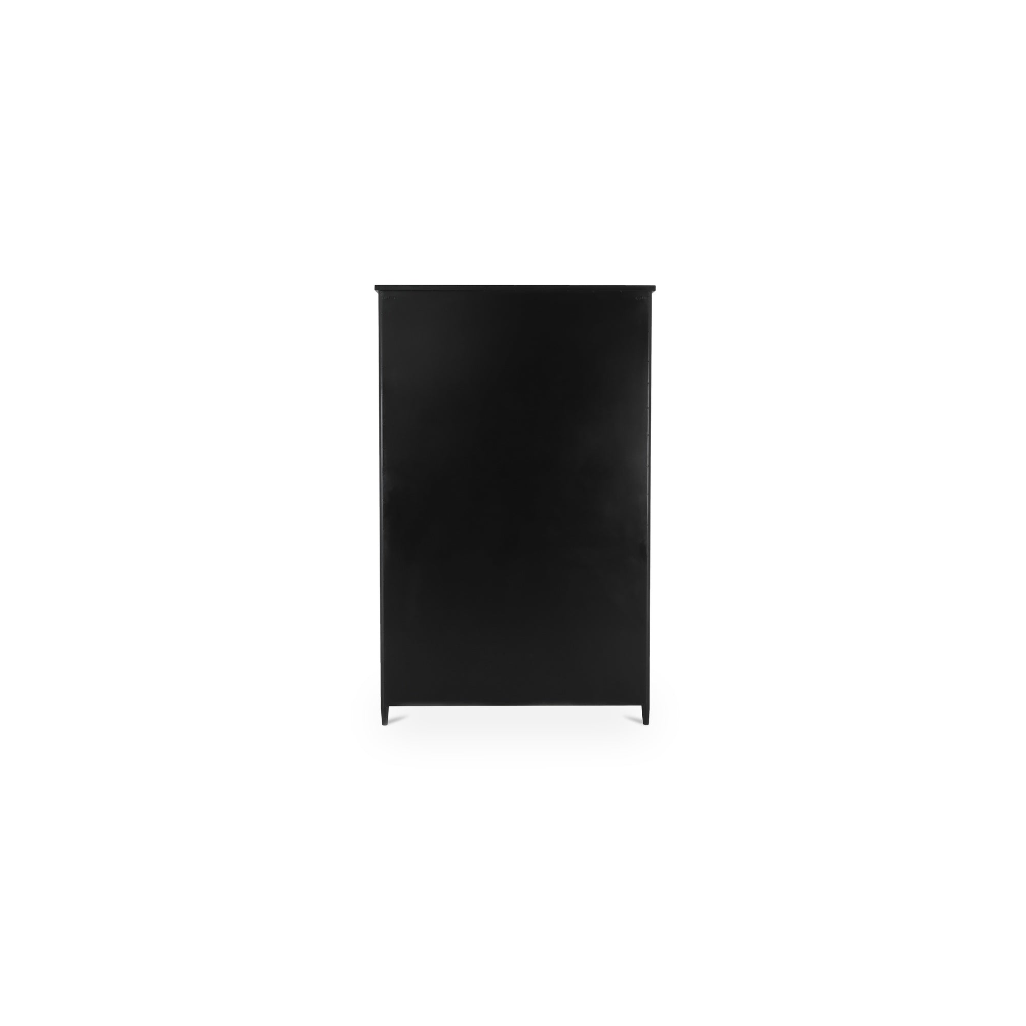 Henry Metal Tall Cabinet Black - Moes Home