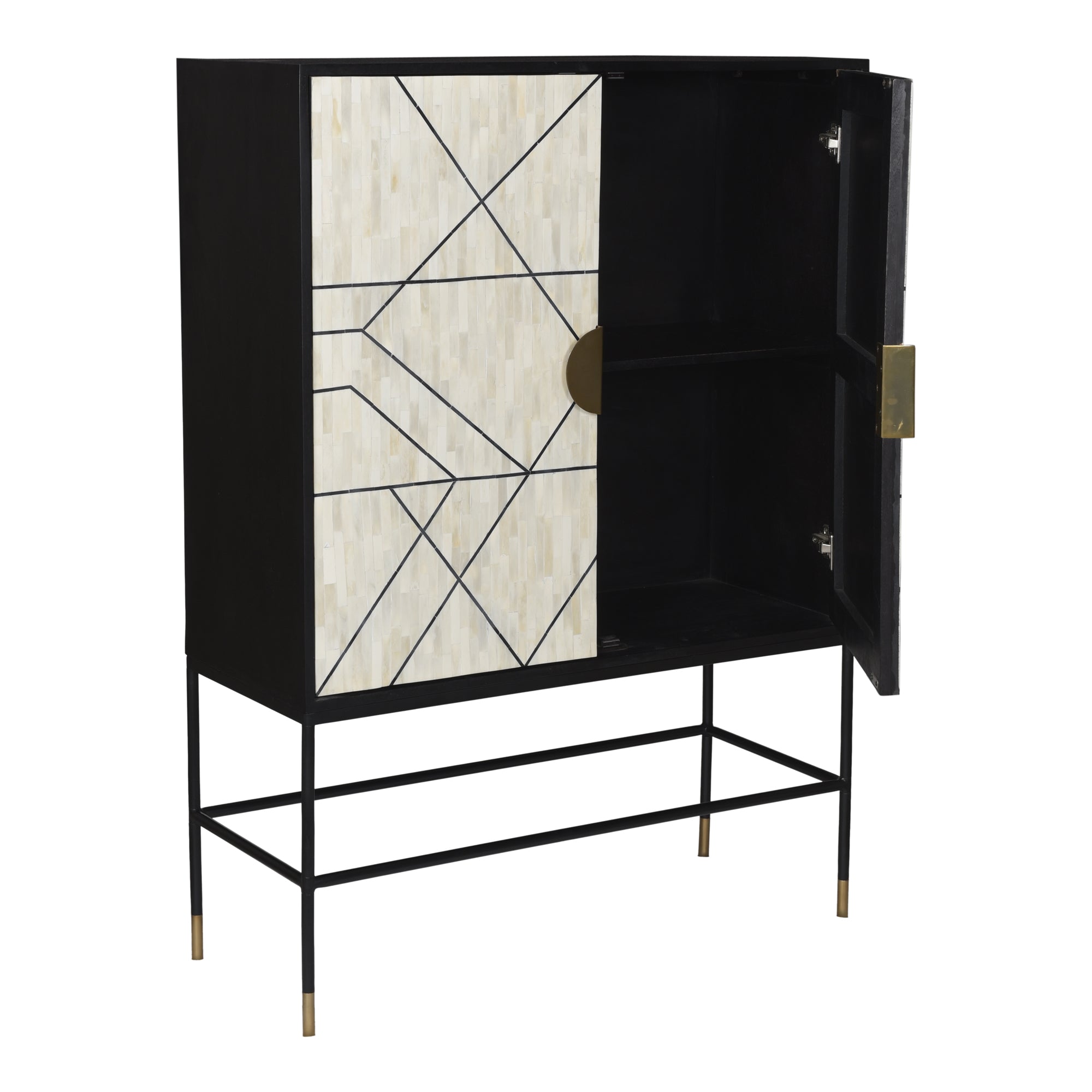 Shaws Cabinet Cream and Black - Moes Home