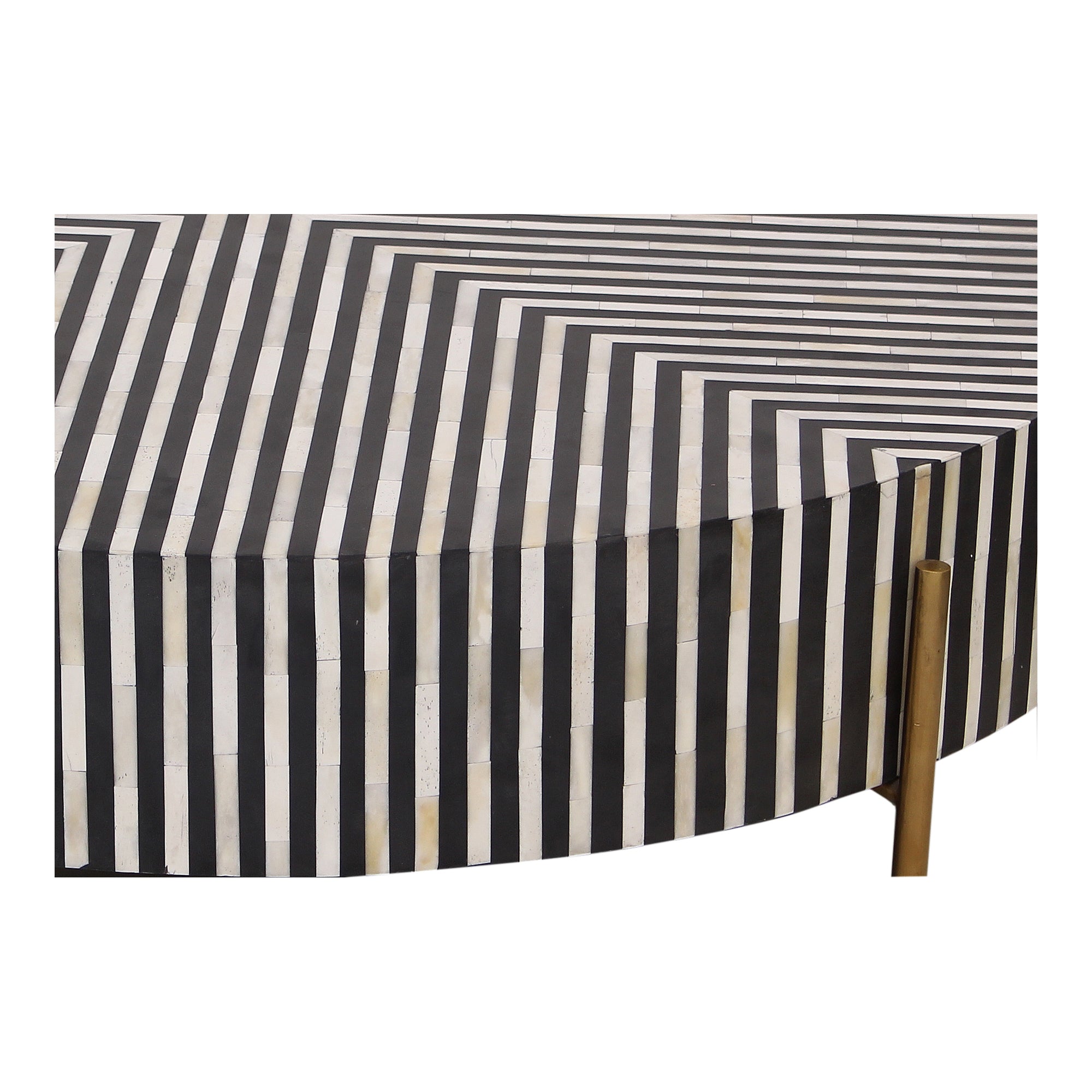 Chameau Medium Coffee Table Black and White - Moes Home
