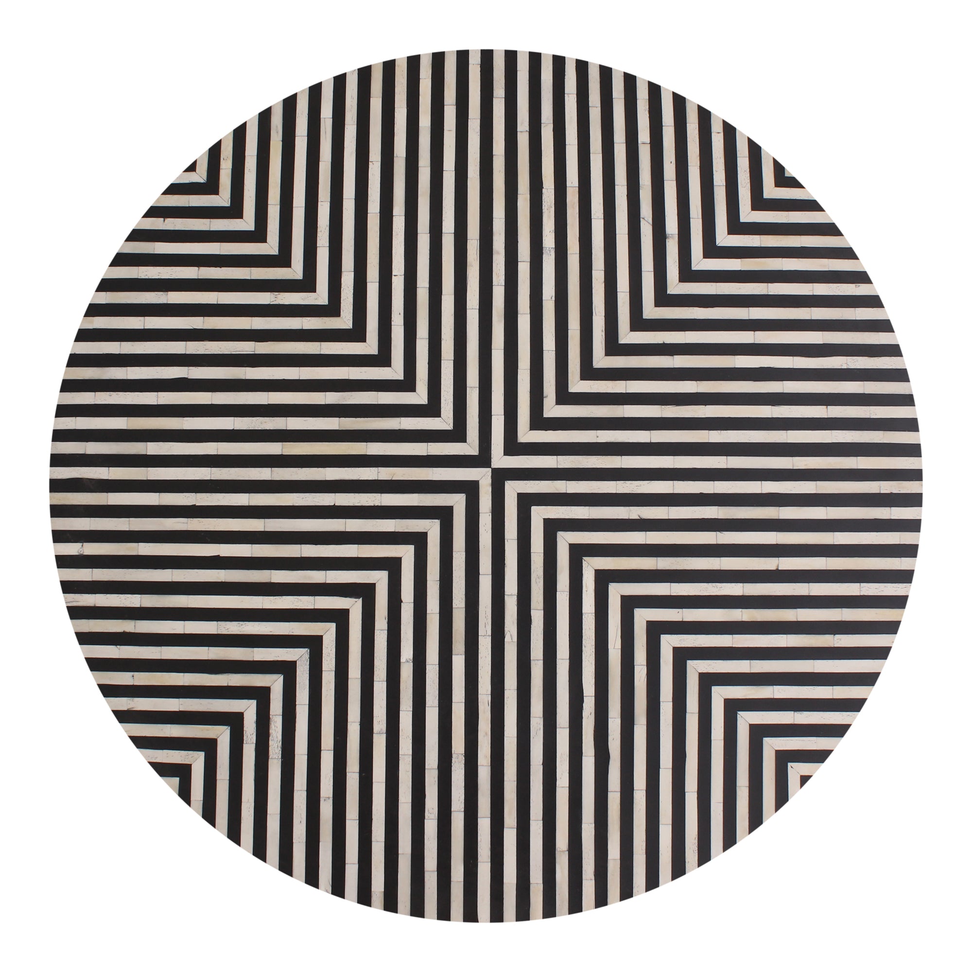 Chameau Small Coffee Table Black and White - Moes Home