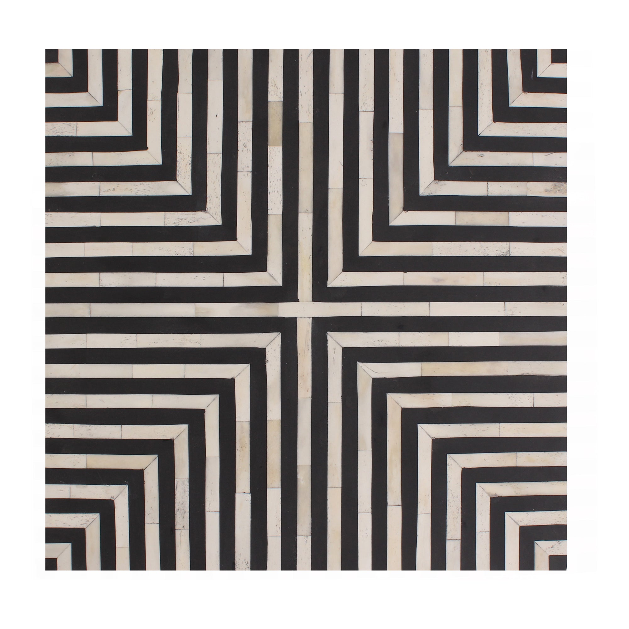 Terning Side Table Black and White - Moes Home