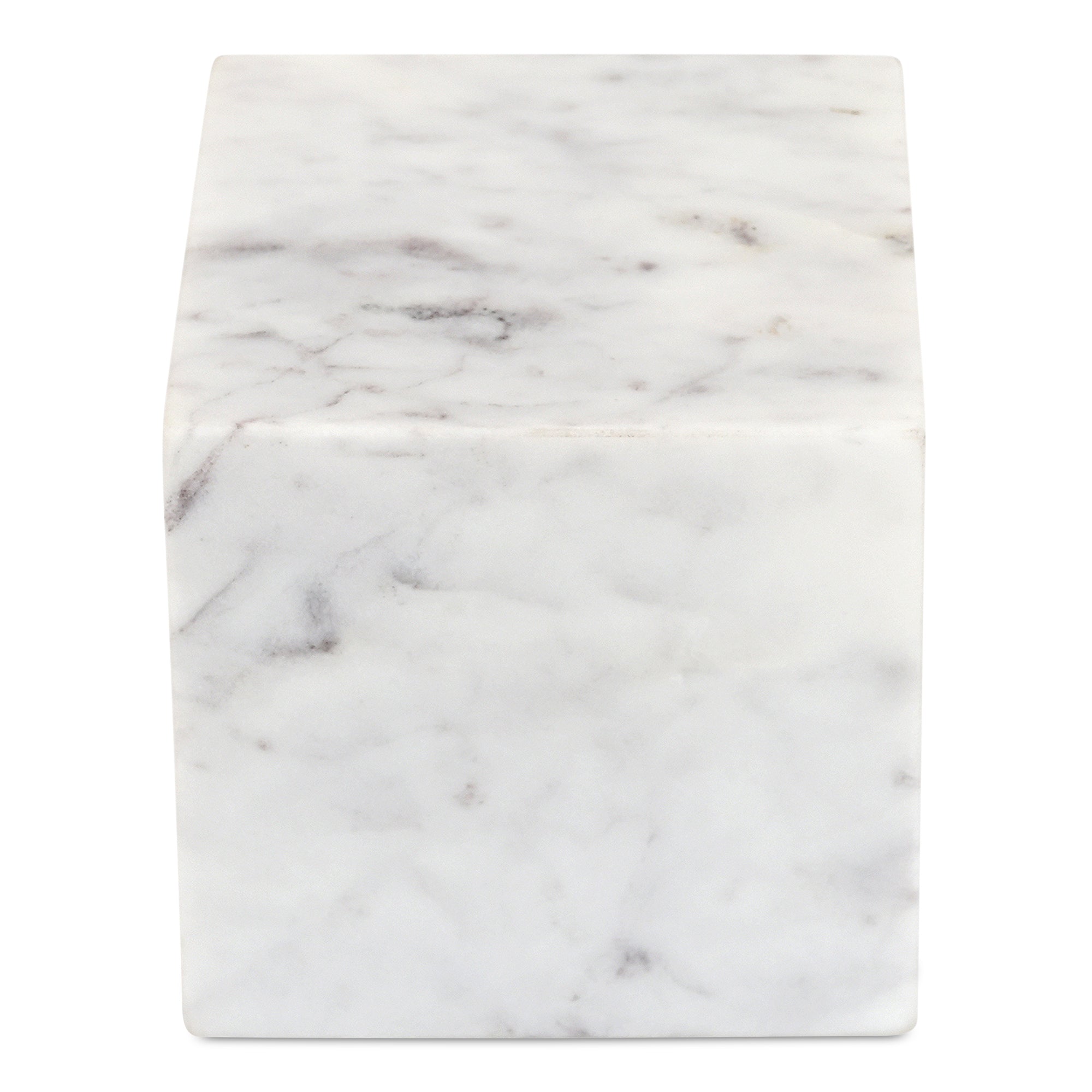 Cora Cube Tabletop Accent Banswara Purple White Marble - Moes Home