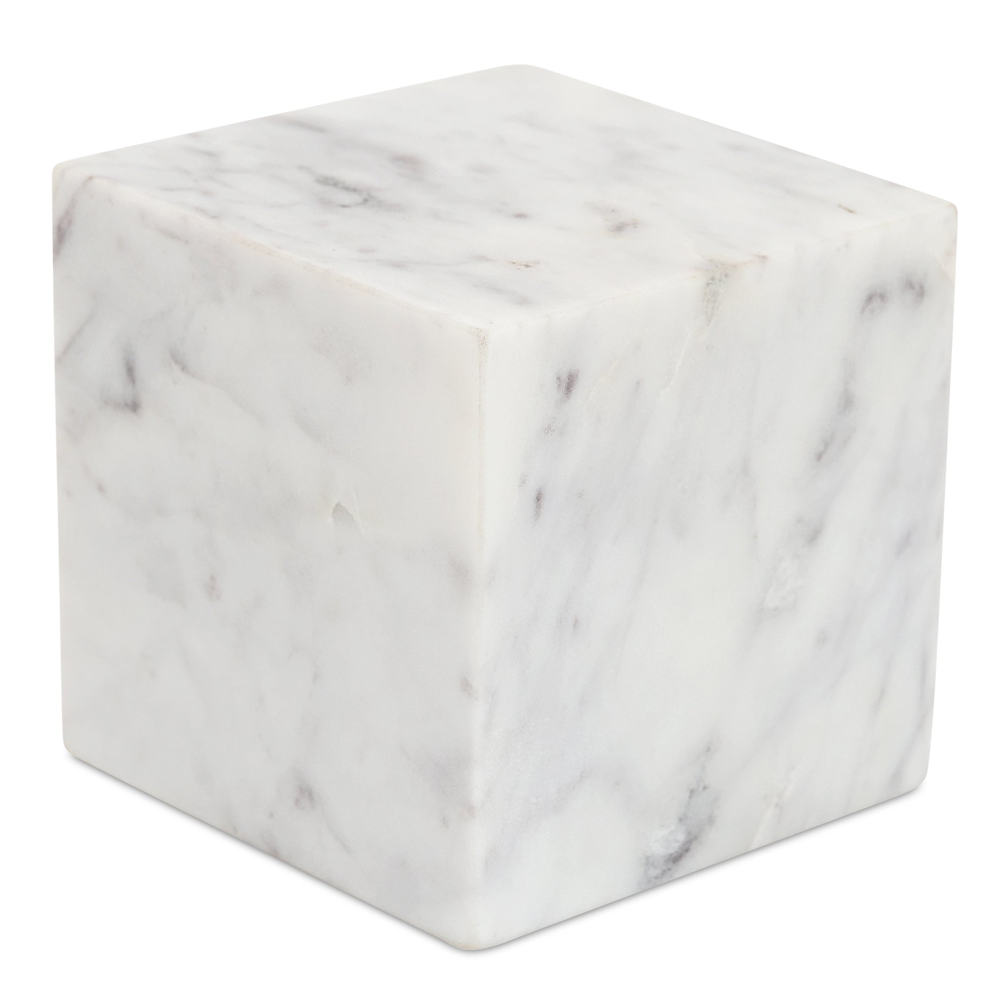 Cora Cube Tabletop Accent Banswara Purple White Marble - Moes Home
